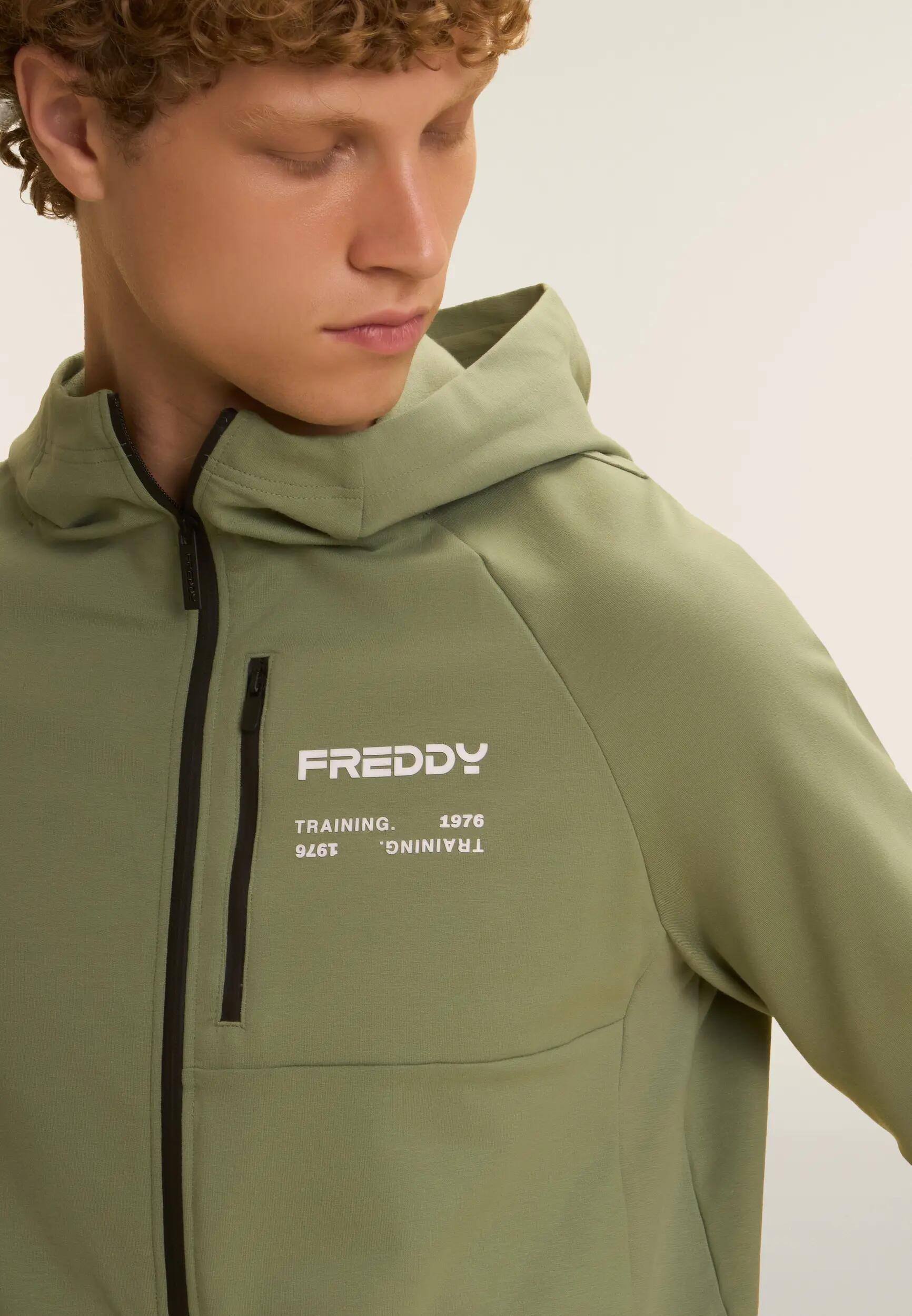 Survêtement homme en tissu de coton interlock avec capuche et fermeture éclair 8/8