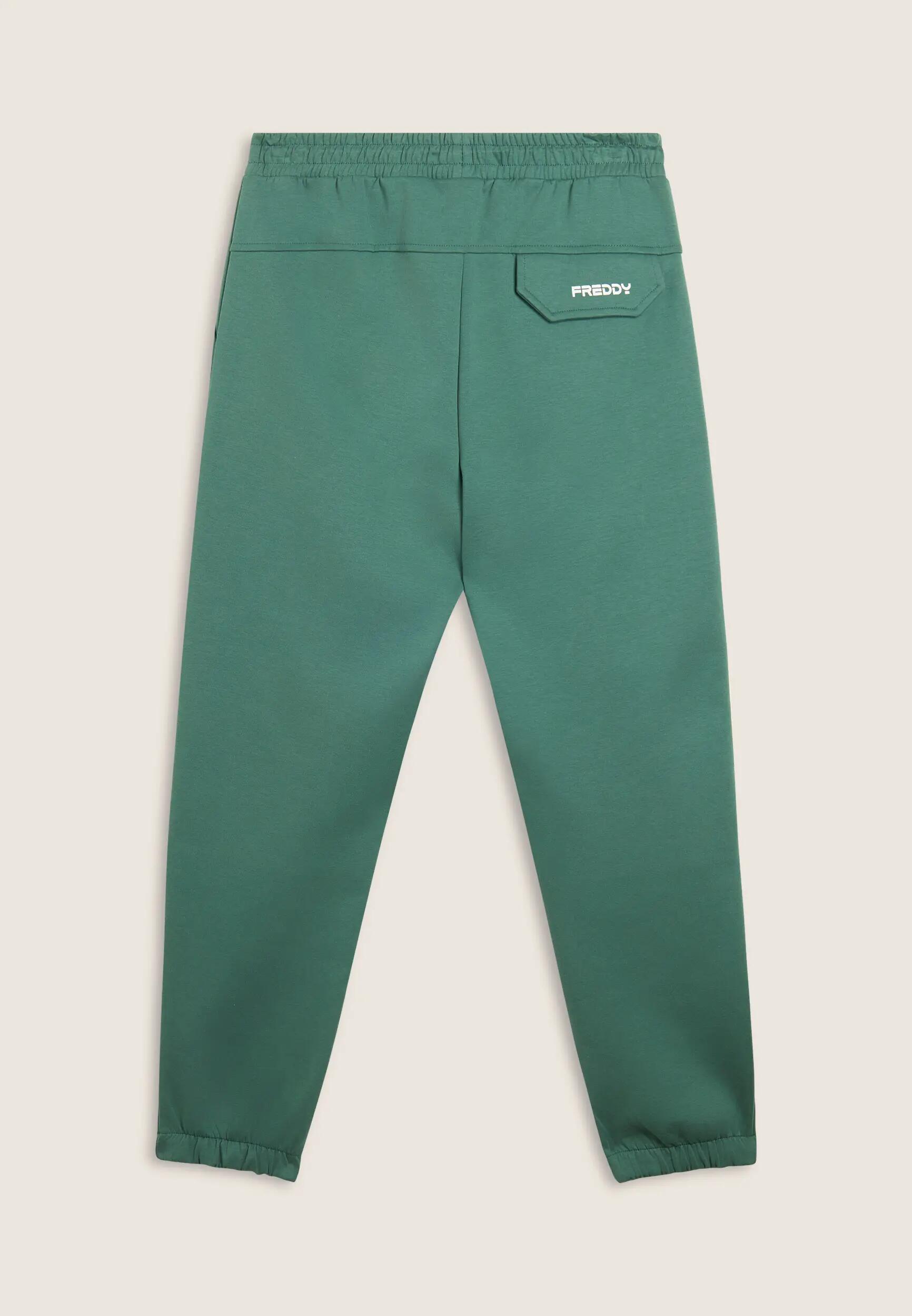 Pantalon de coupe ajustée en tissu interlock avec imprimé UT et coutures 6/7