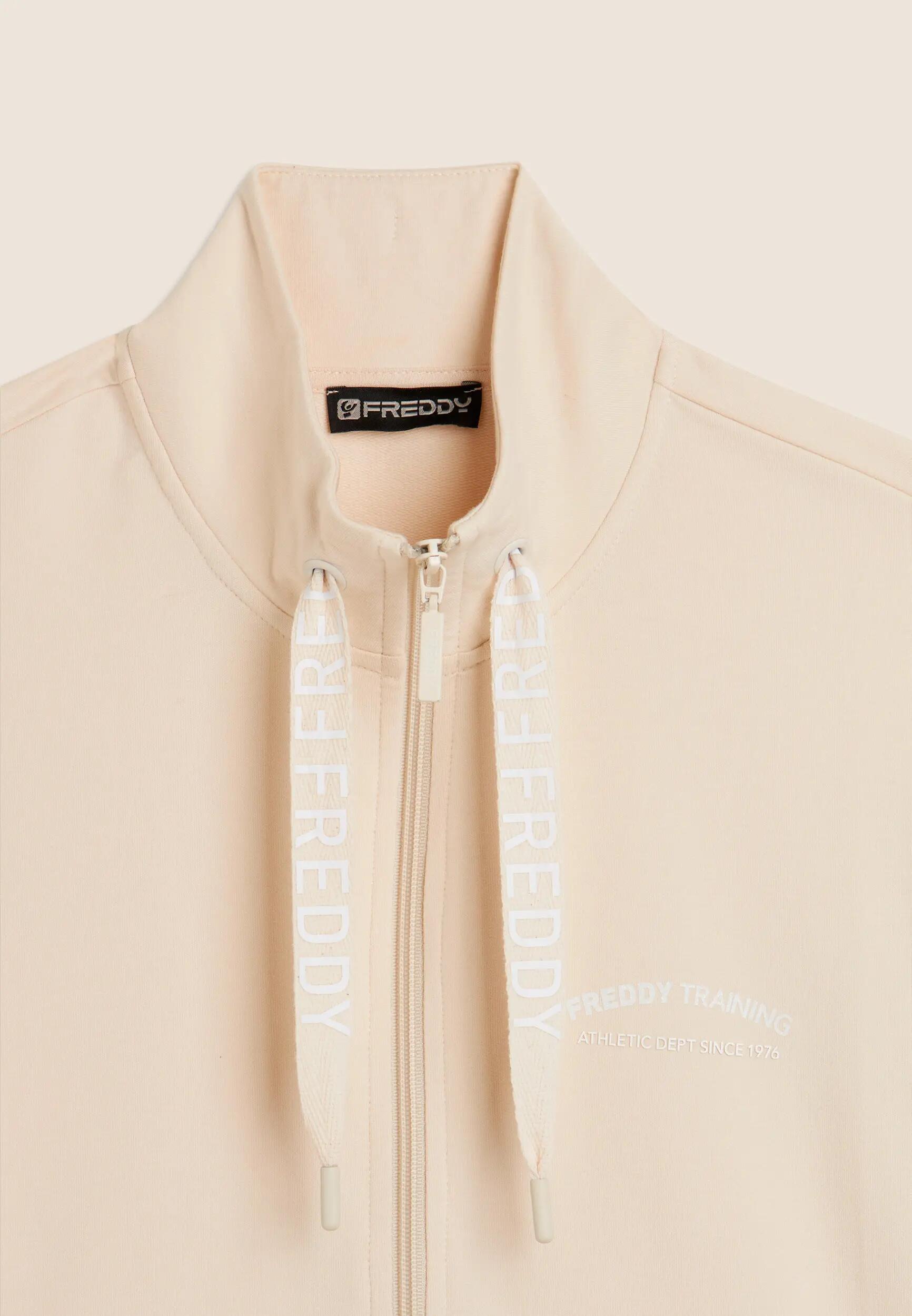 Sweat-shirt zippé et à col montant avec fond asymétrique 6/6