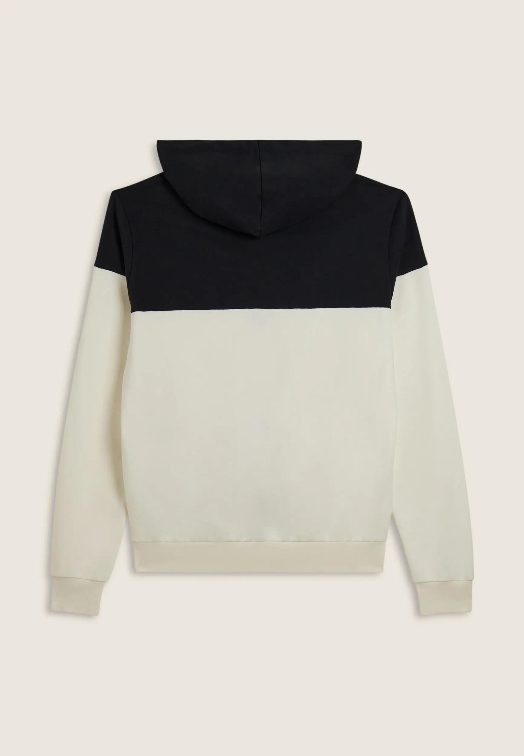 Felpa colour block con cappuccio e logo stampato 5/6