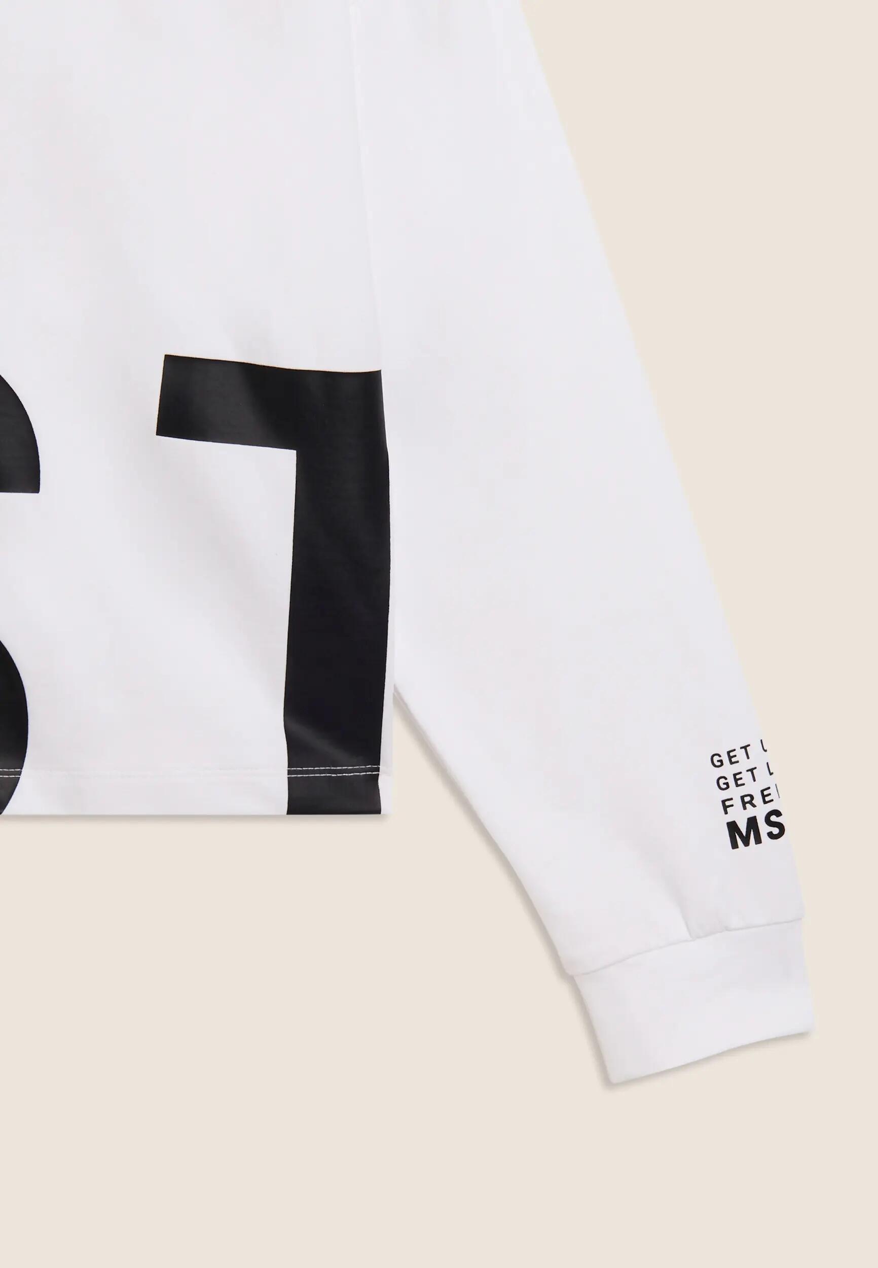 Felpa cappuccio cropped oversize con stampa MST 6/6