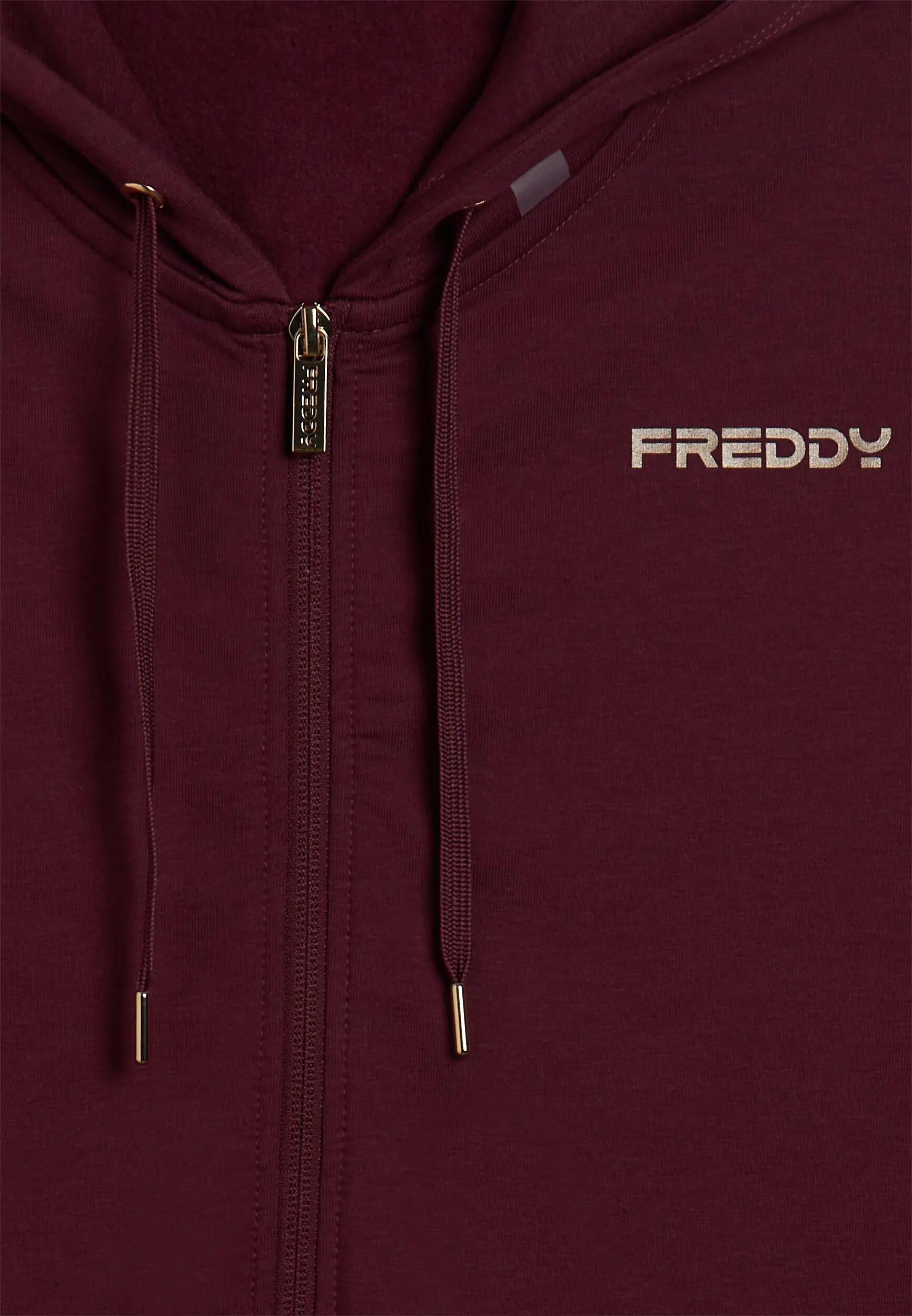 Sweat-shirt pour femmes à capuche, fermeture à glissière et bord arrondi 5/5