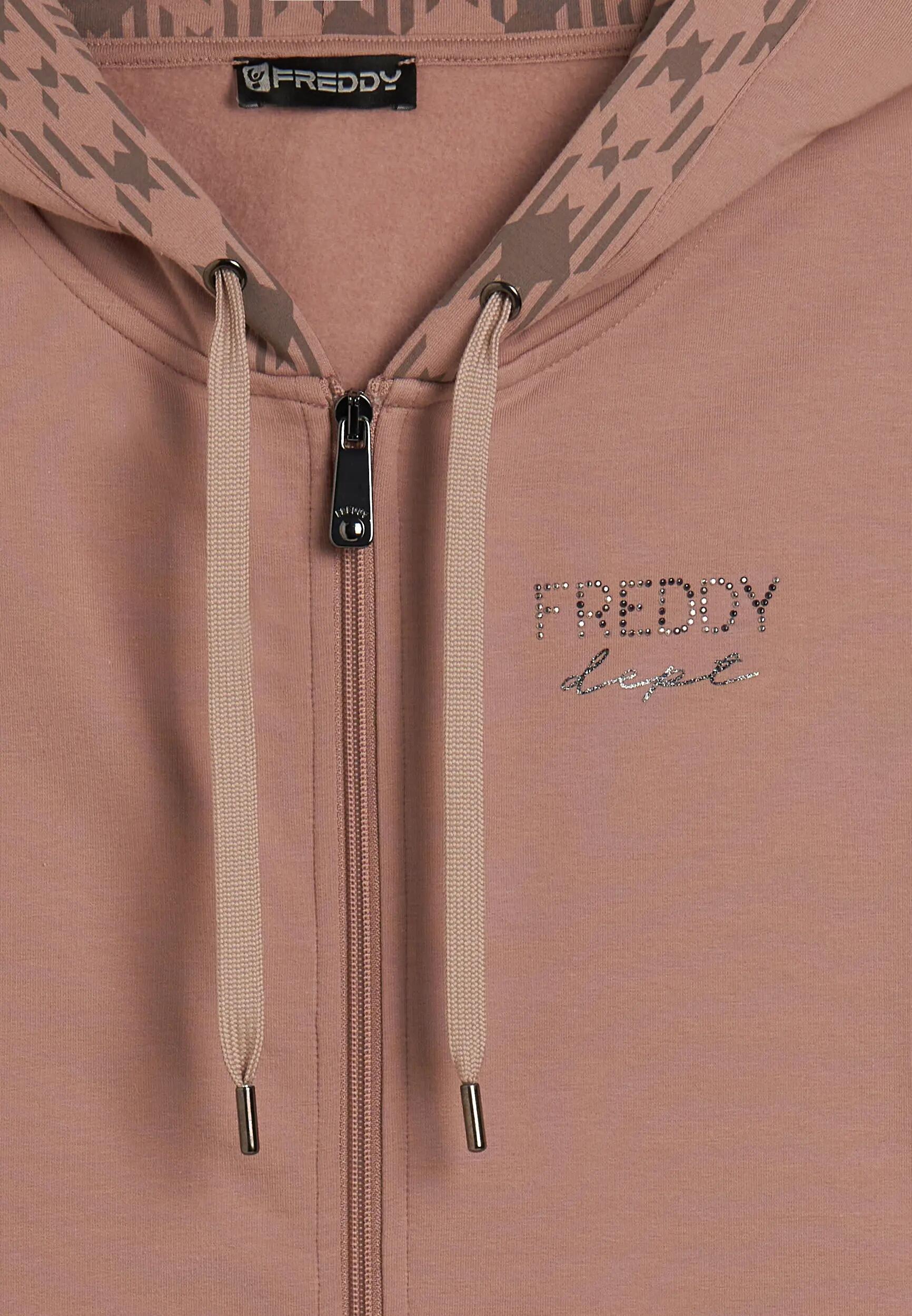 Sweatshirt met capuchon, fantasievoering en ritssluiting aan de voorkant 6/6