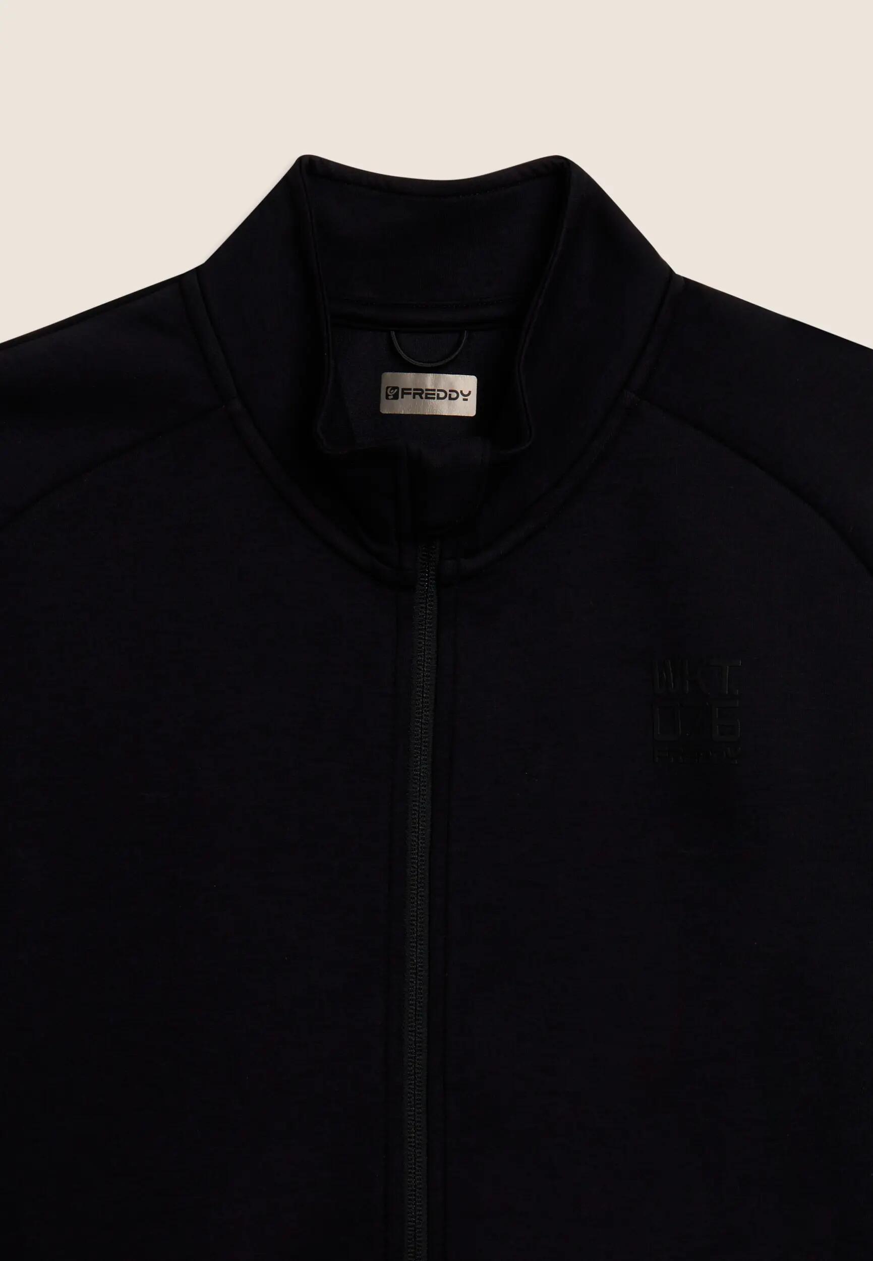 Sweat-shirt à fermeture éclair intégrale à col montant en tissu technique 7/7