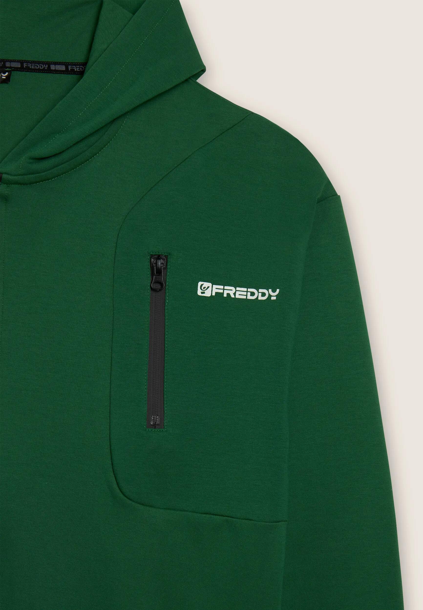 Sudadera con cremallera entera, capucha en tejido de punto y bolsillo con cremal 6/6