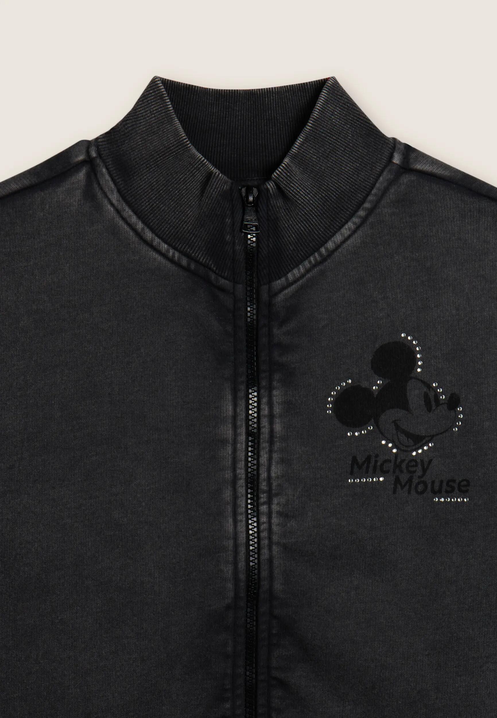 Felpa bomber cropped da donna con zip e dettagli Disney 6/6