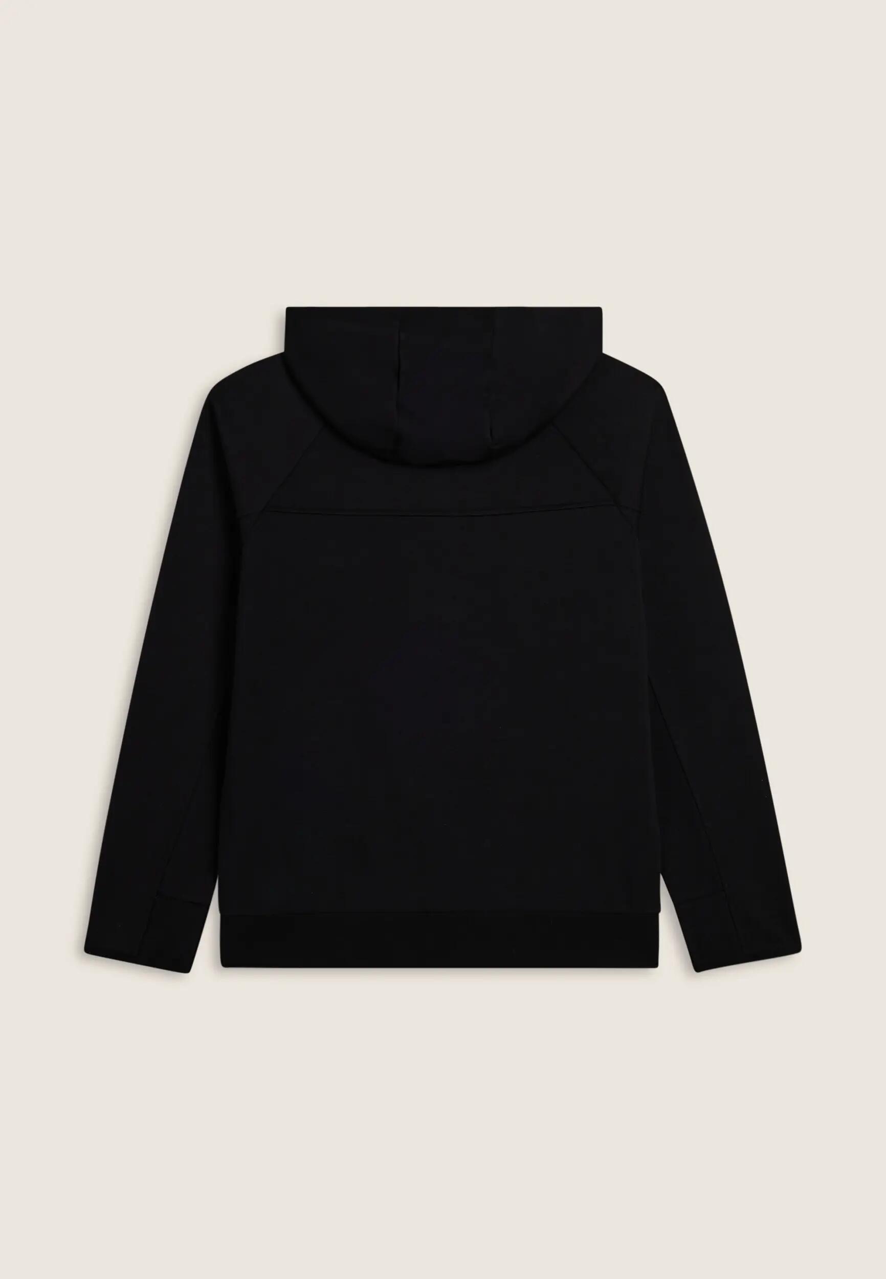 Felpa full zip con cappuccio mesh e cuciture a blocchi 5/6