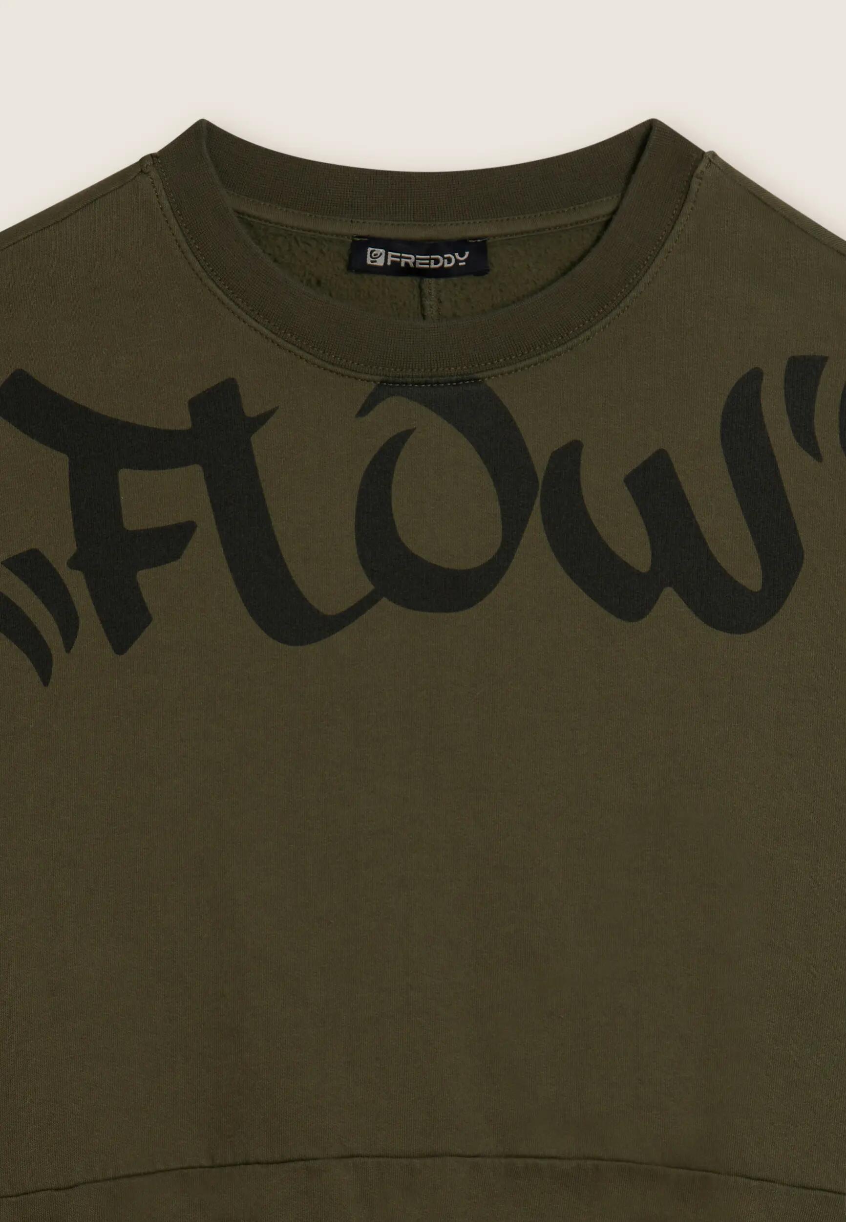 Sweat-shirt cropped extra-large avec imprimé maxi Flow 6/6