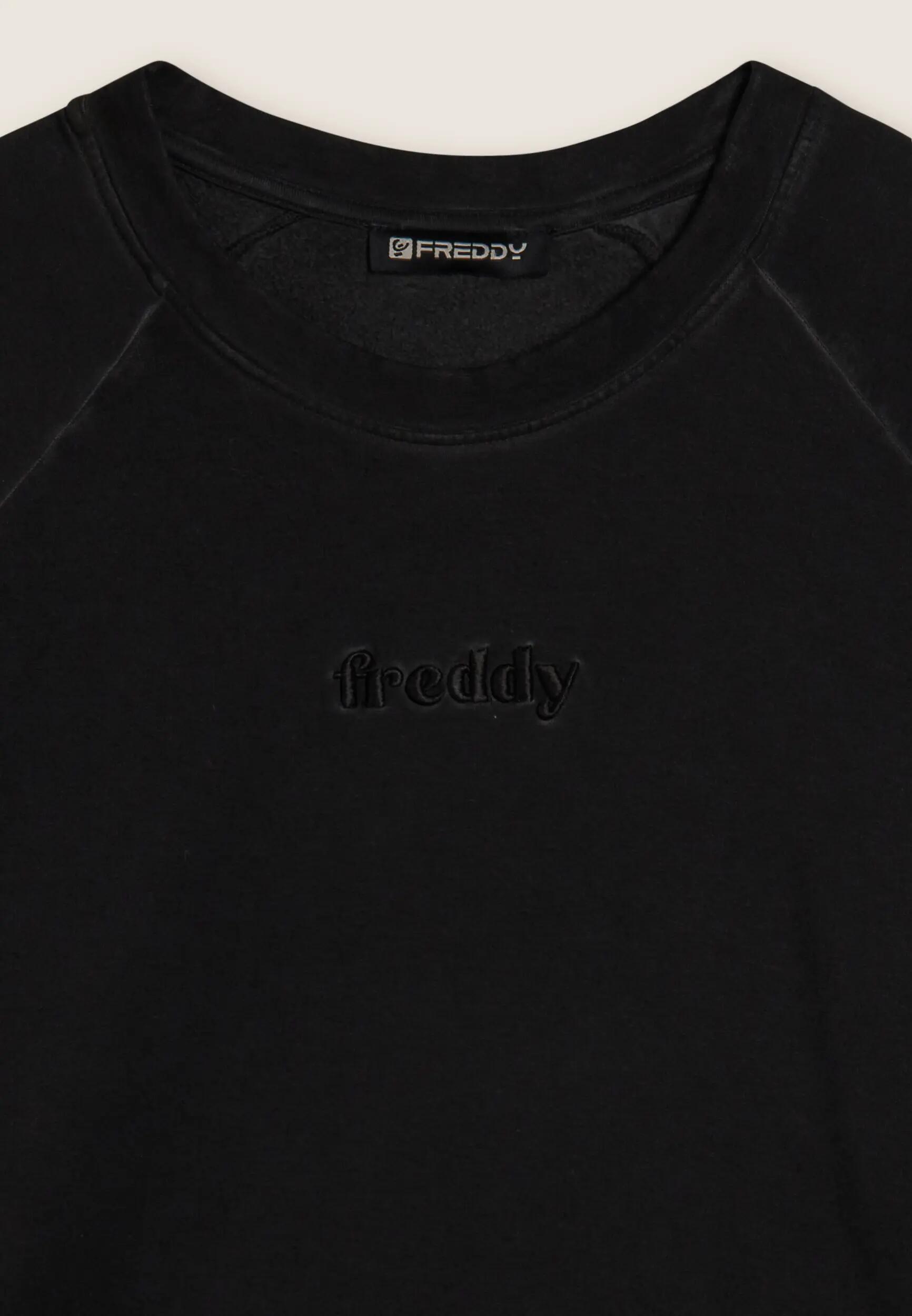 Felpa cropped comfort fit tinta a freddo 6/6