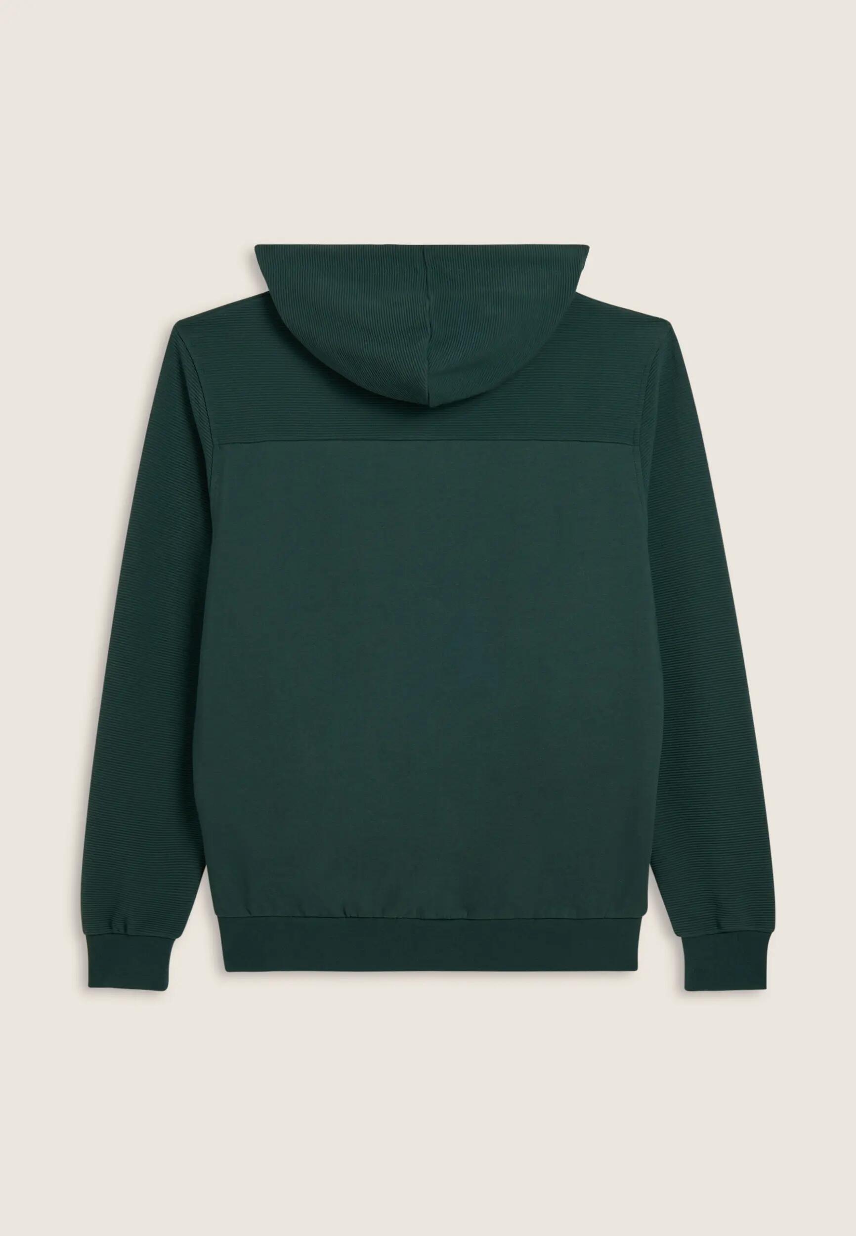 Sweat-shirt à capuche effet camouflage avec empiècements rayés 5/6