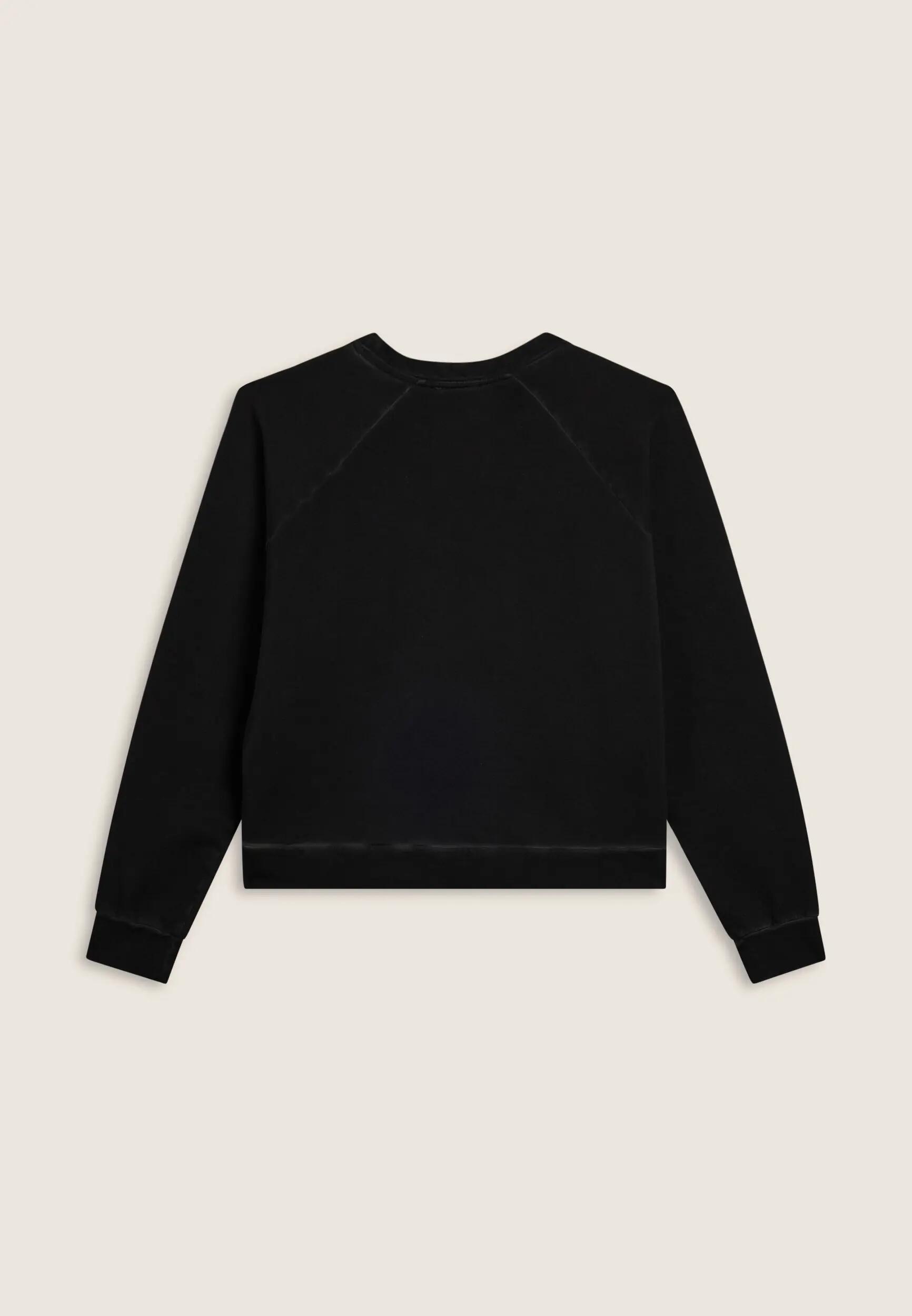 Felpa cropped comfort fit tinta a freddo 5/6