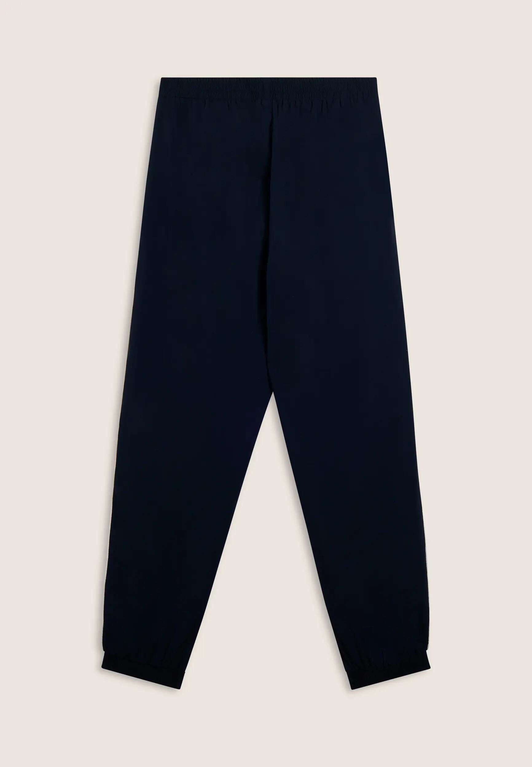 Pantalon de sport en nylon élastique avec coutures de couleur contrastée 5/6