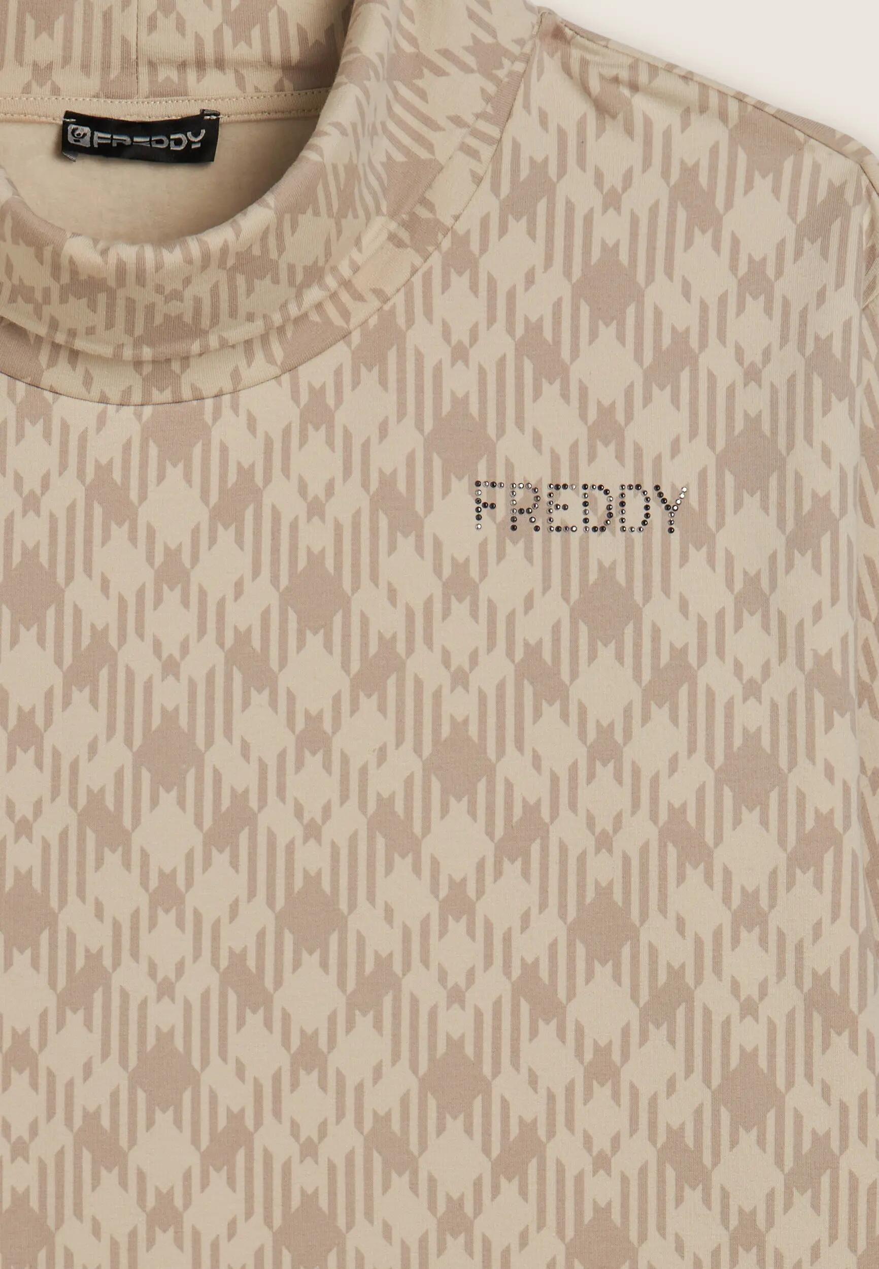 Sweat-shirt confortable à imprimé intégral avec bord superposé 6/6