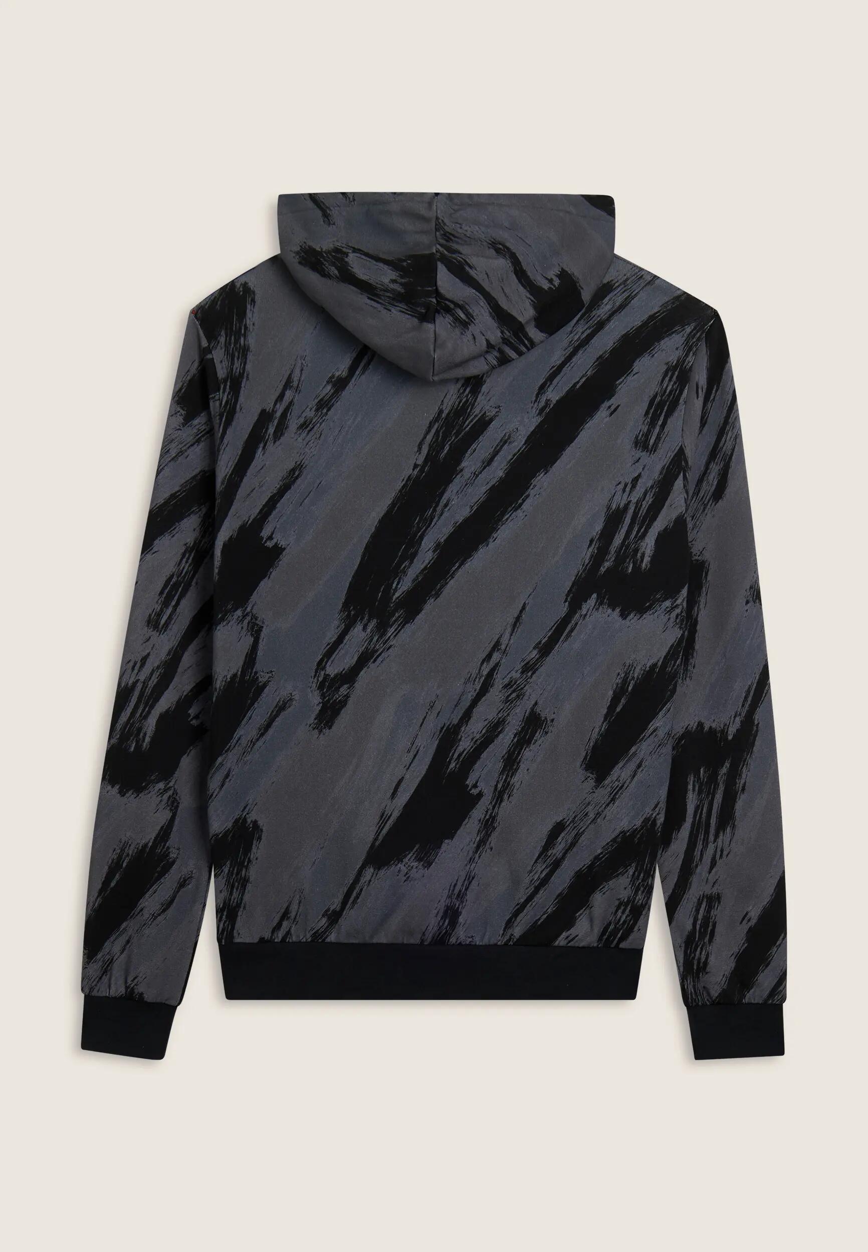 Sweat-shirt à capuche avec poche kangourou et imprimé intégral 5/6