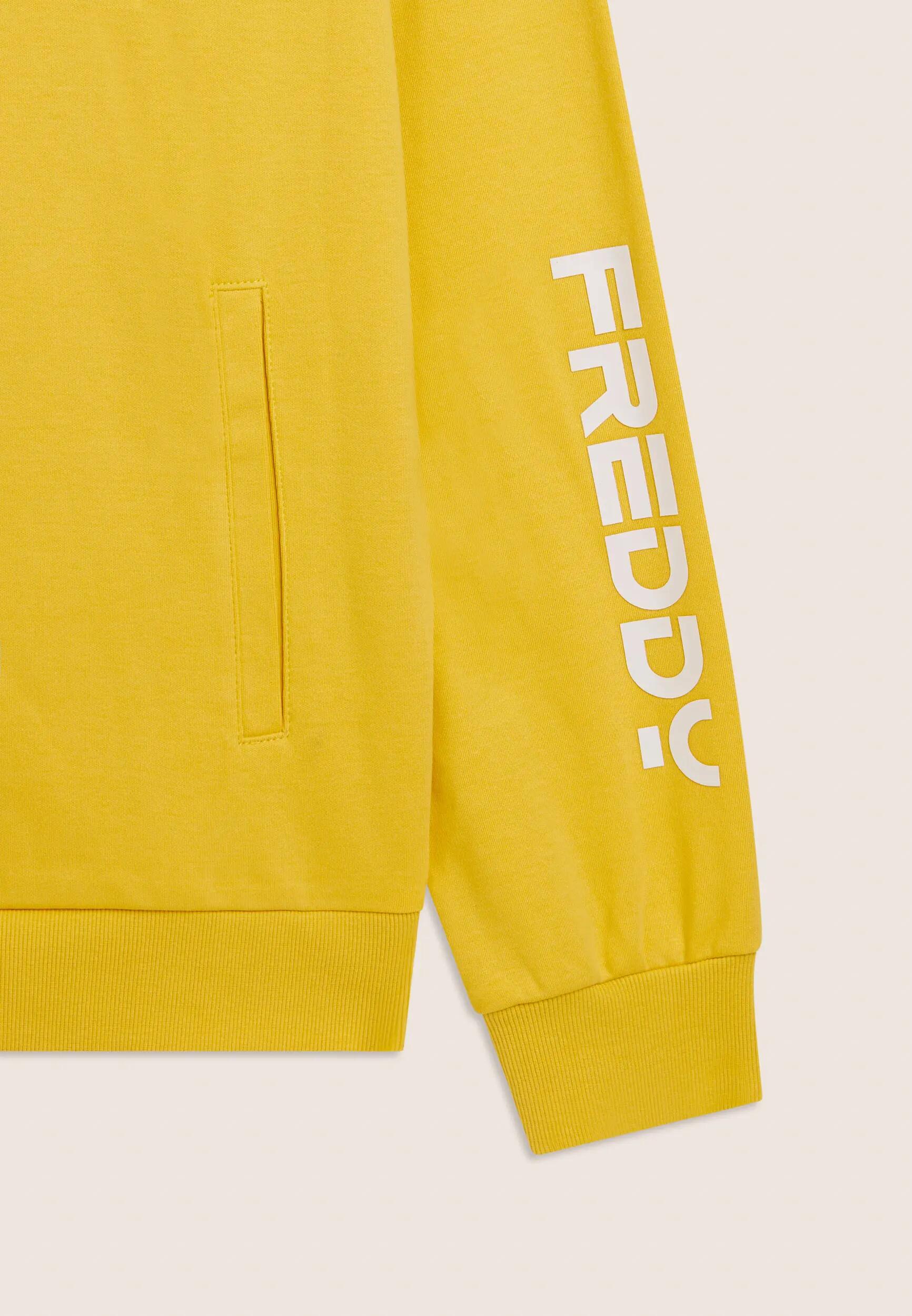 Sweat-shirt à capuche avec fermeture zippée en tissu interlock de coton 5/5