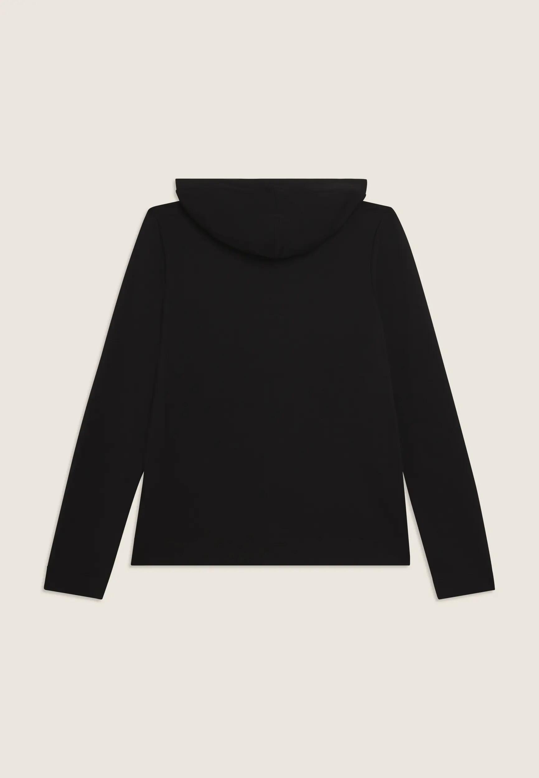 Felpa Cappuccio Zip con strass e inserto effetto seta 6/7
