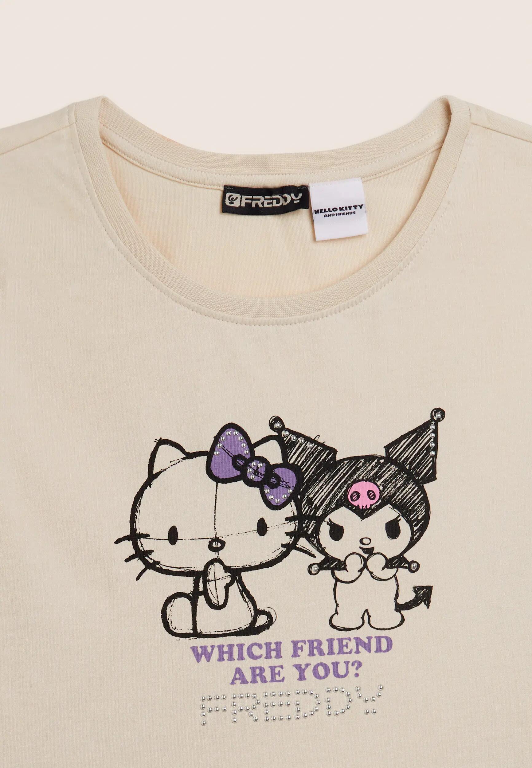 Camiseta Hello Kitty & Kuromi con estampado frontal 6/6