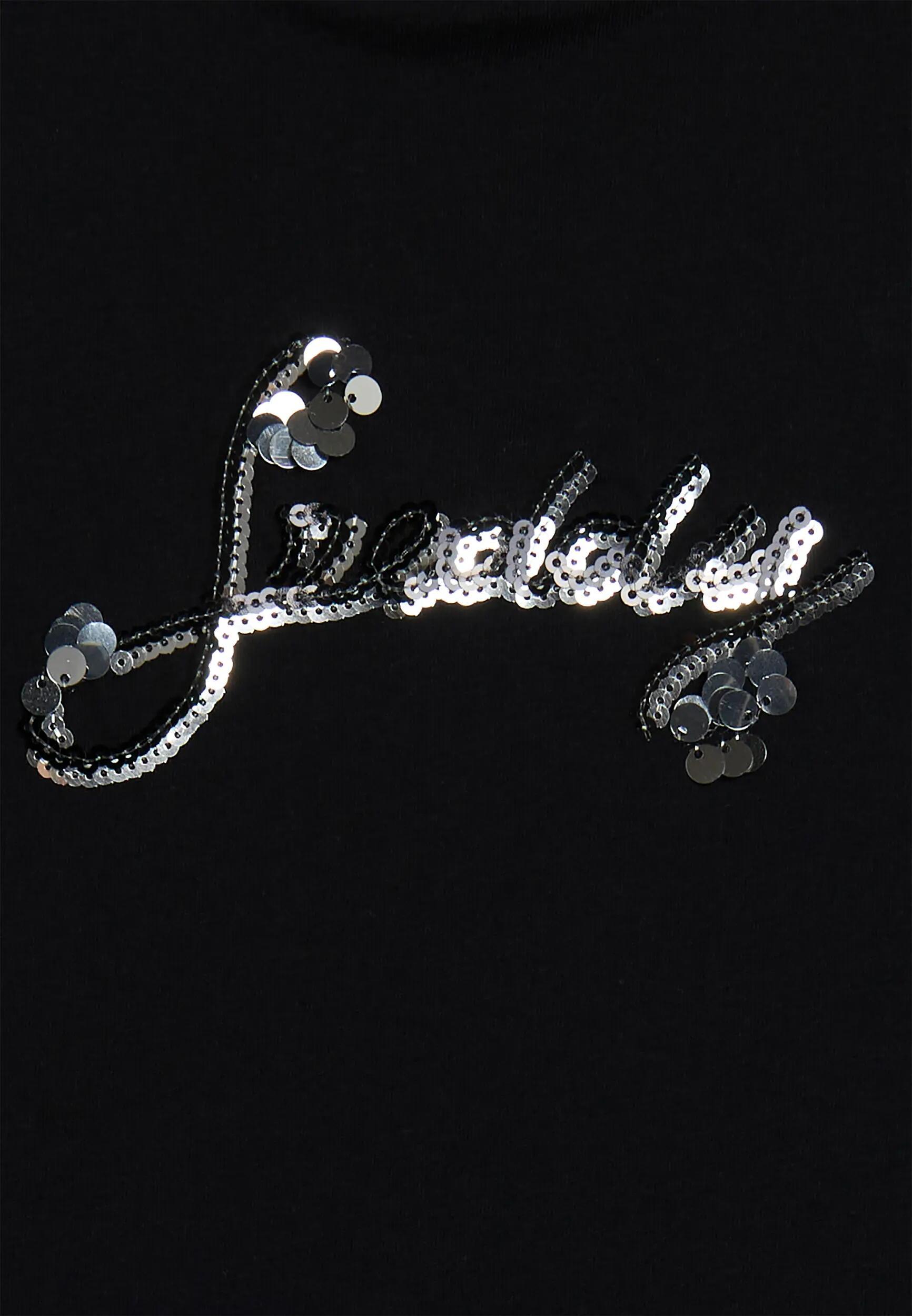 T-shirt en coton Supima avec logo en paillettes bicolores 6/6