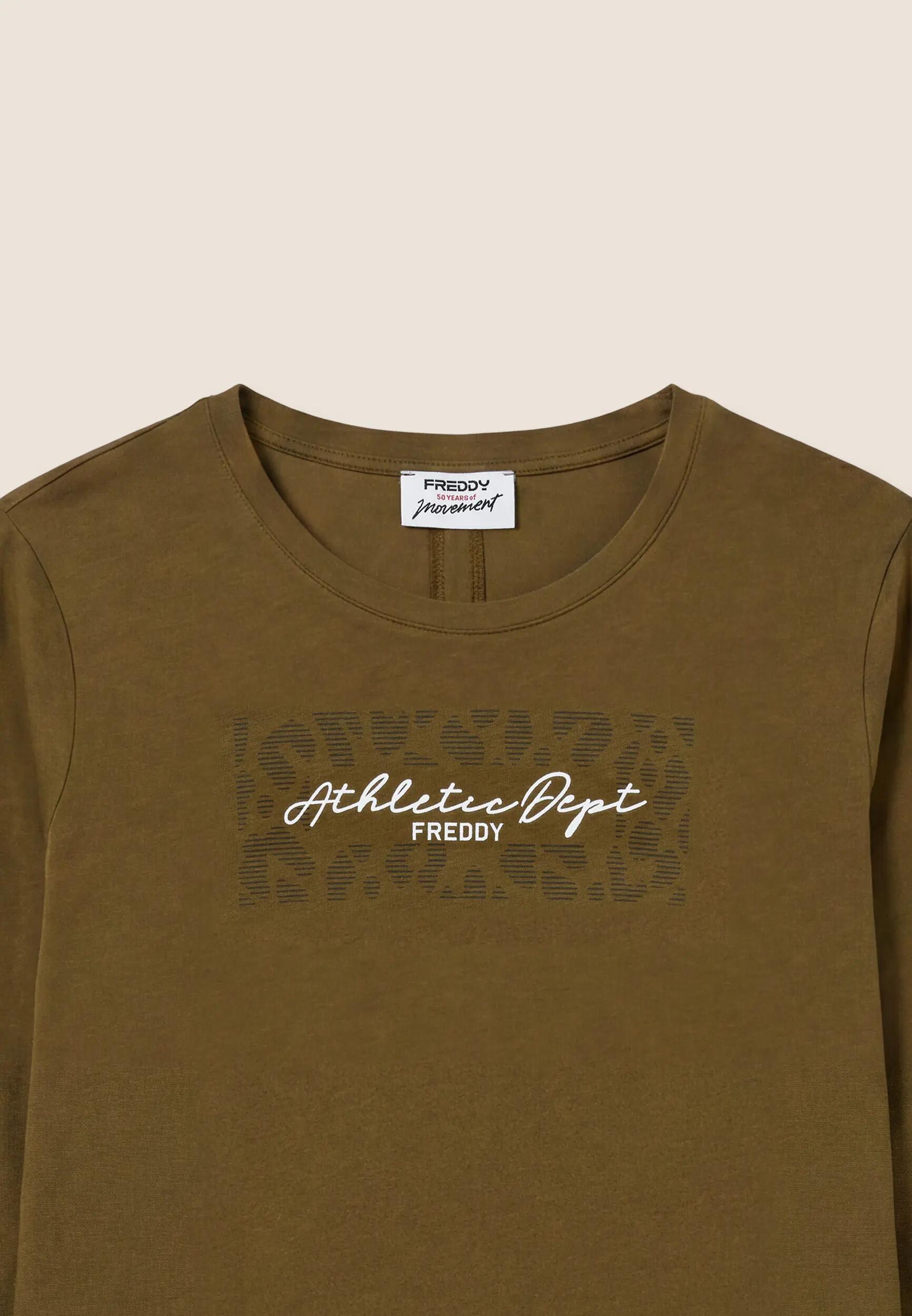 T-shirt Donna Manica Lunga Dettaglio Posteriore con Spacco 6/6