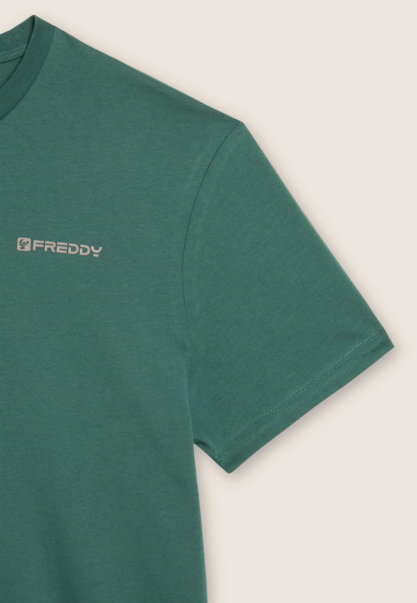 Camiseta básica de algodón con logotipo en forma en el pecho 6/6