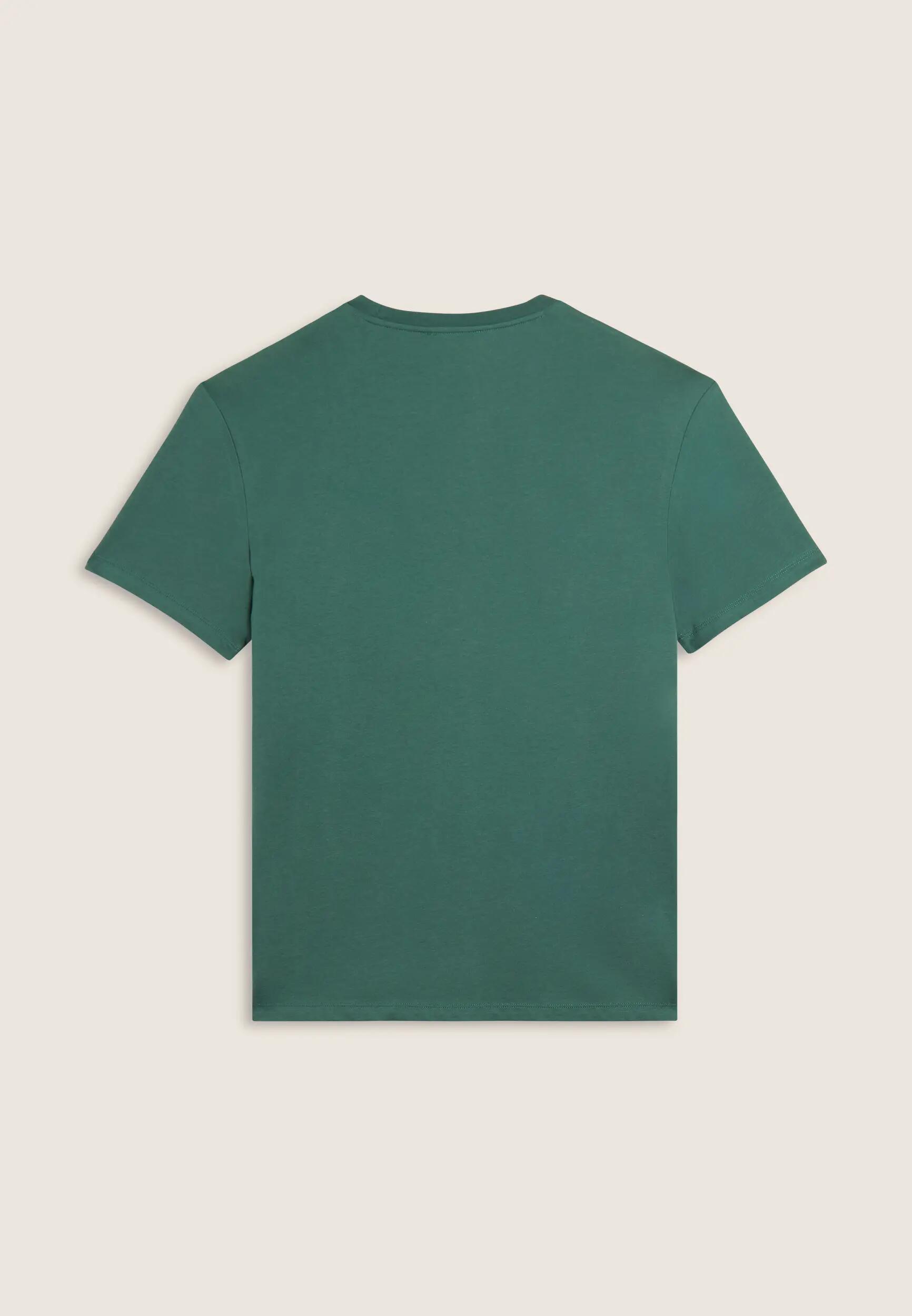 Camiseta básica de algodón con logotipo en forma en el pecho 5/6