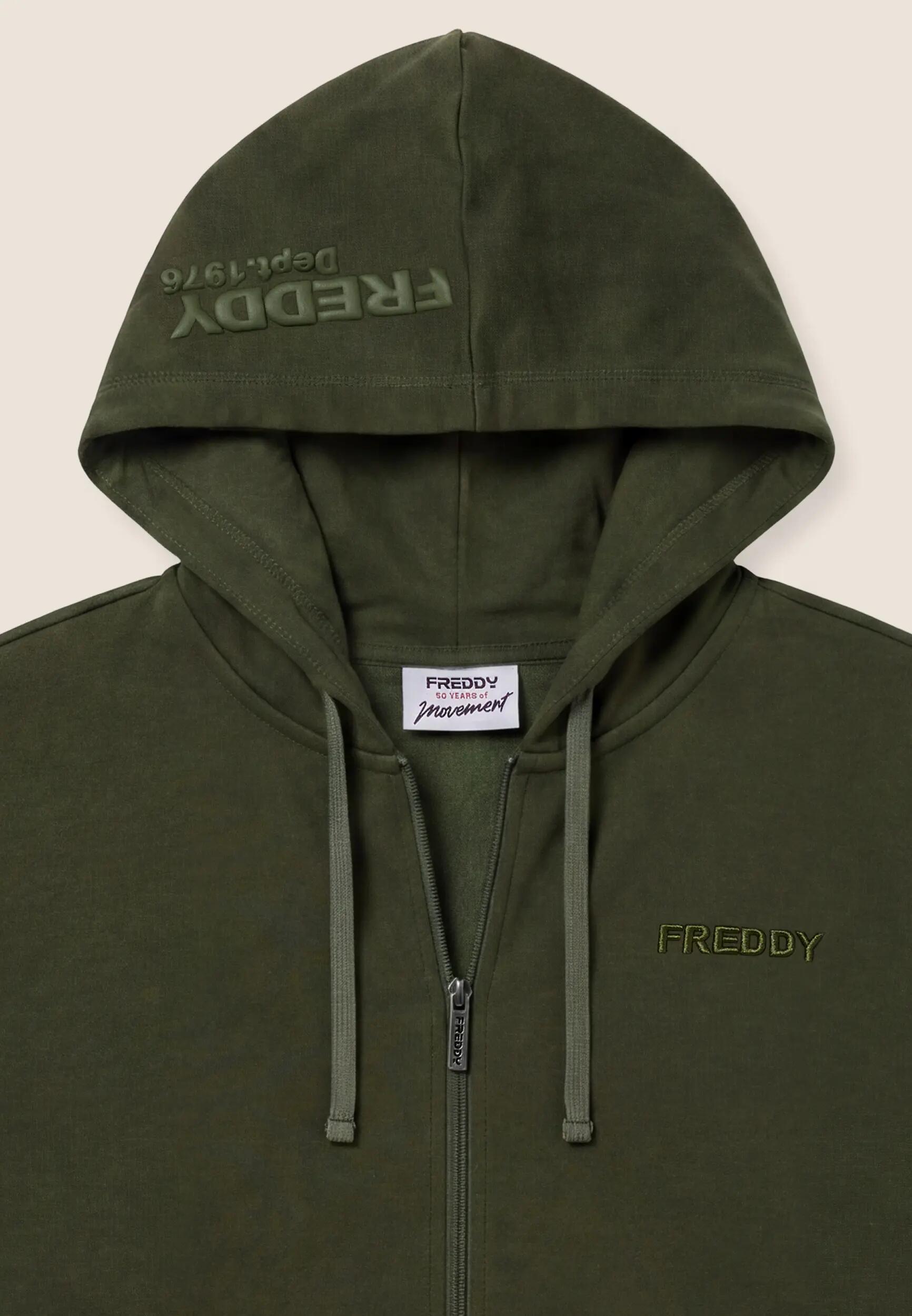 Chándal de hombre de felpa perchada con cremallera y capucha con estampado 3D 7/7