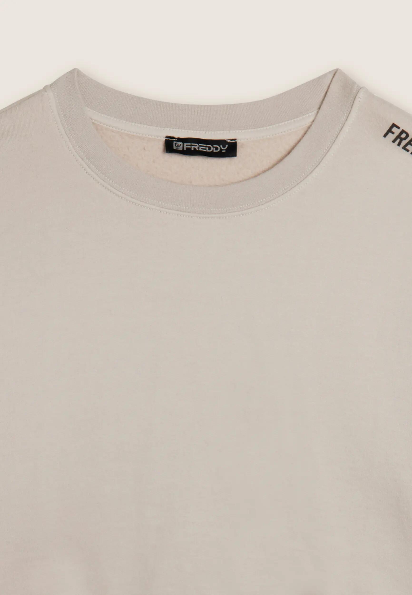 Felpa oversize cropped con stampa Flow sulla spalla 6/6