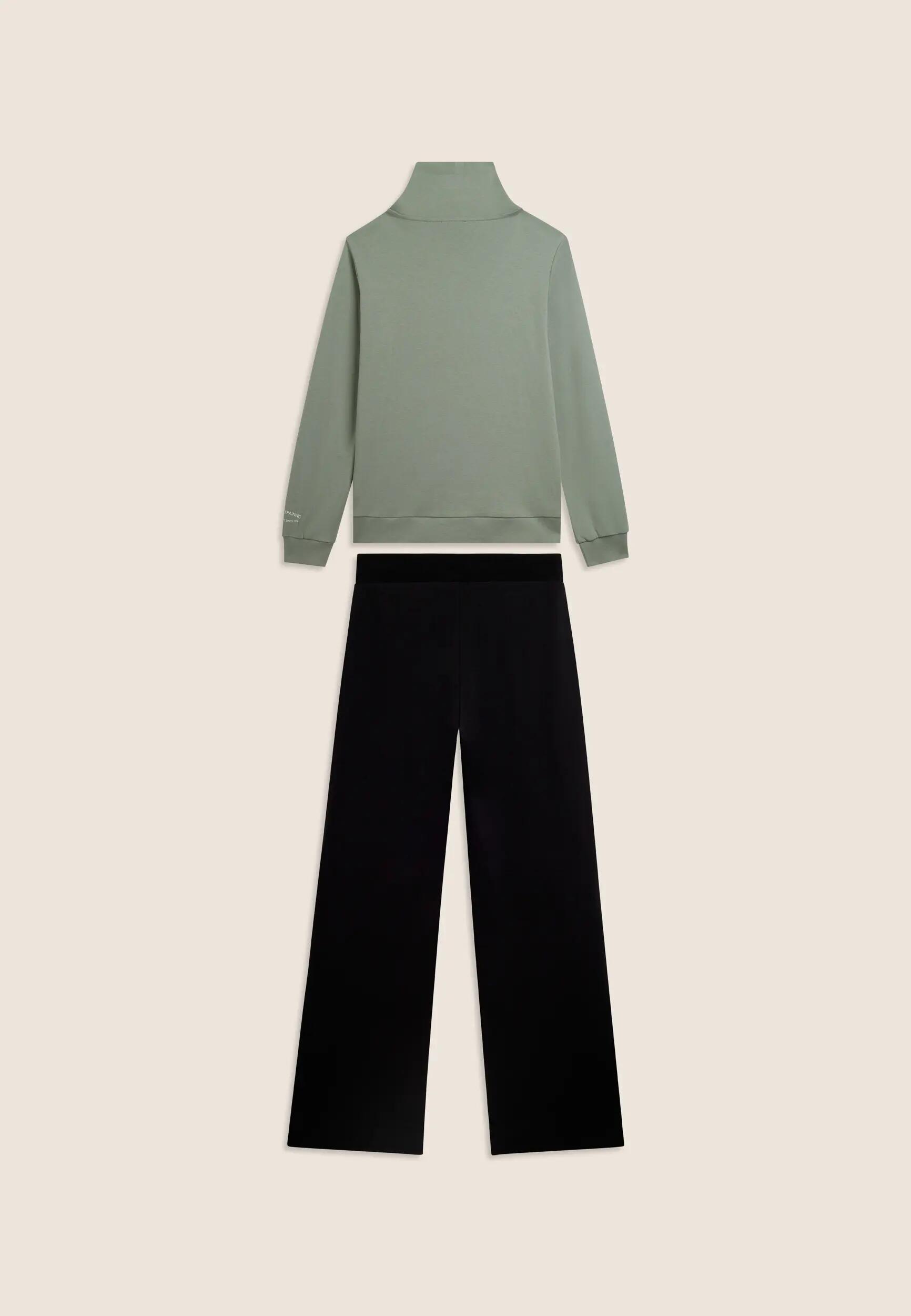 Survêtement avec fermeture éclair et col montant, pantalon à jambes larges 6/8