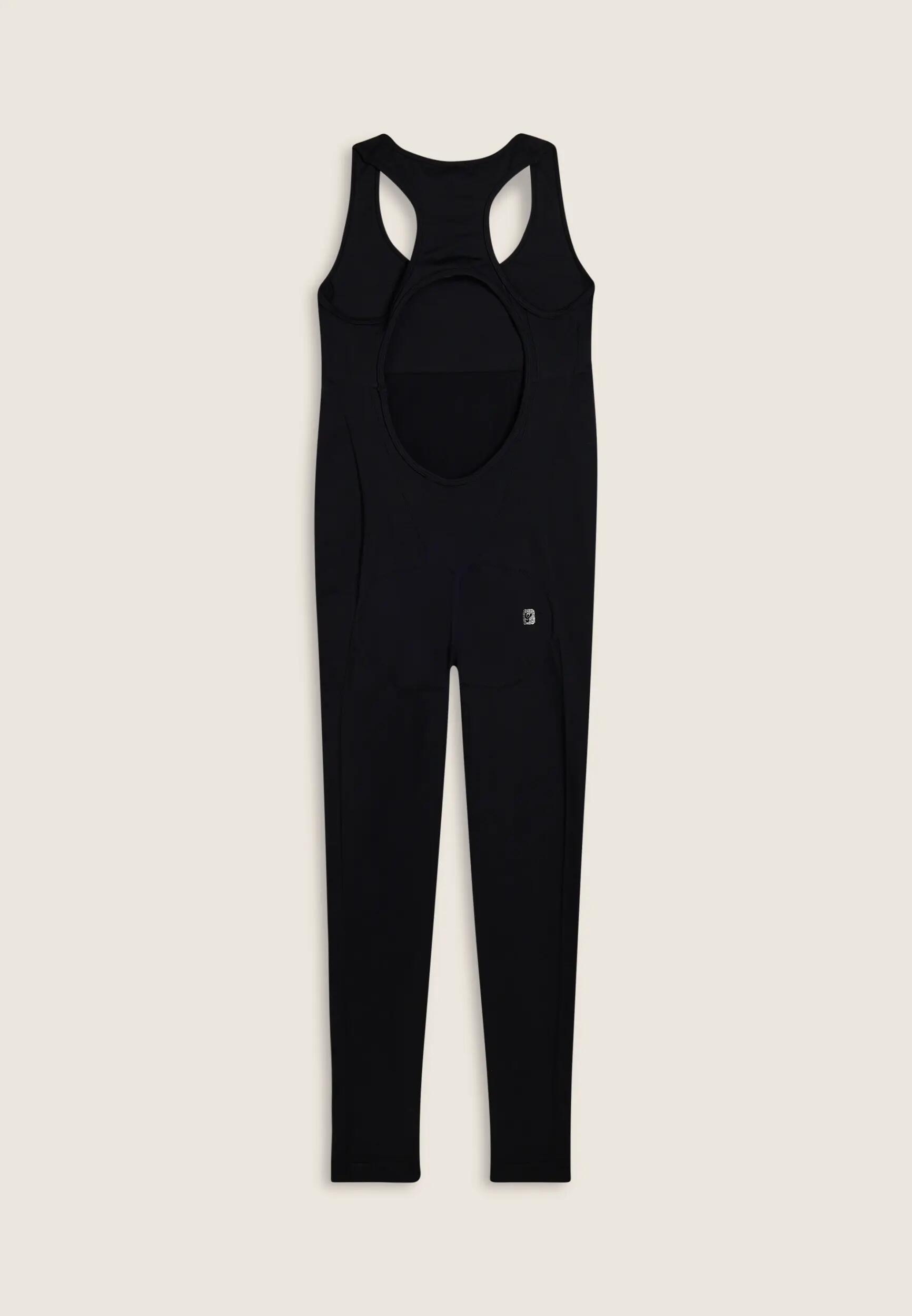 Tuta jumpsuit seamless con schiena scoperta e cuciture shaping 6/7