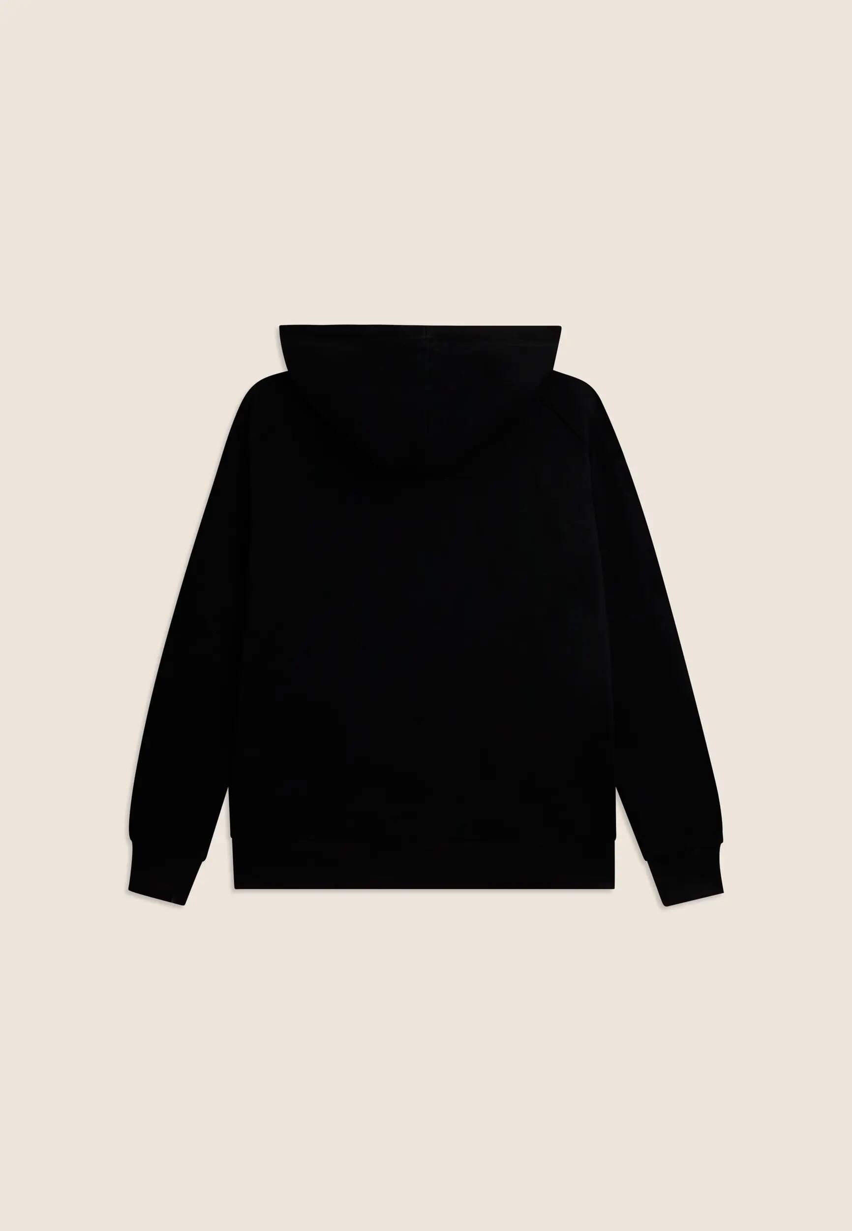Felpa con zip e cappuccio con logo perlato sulla manica 6/7