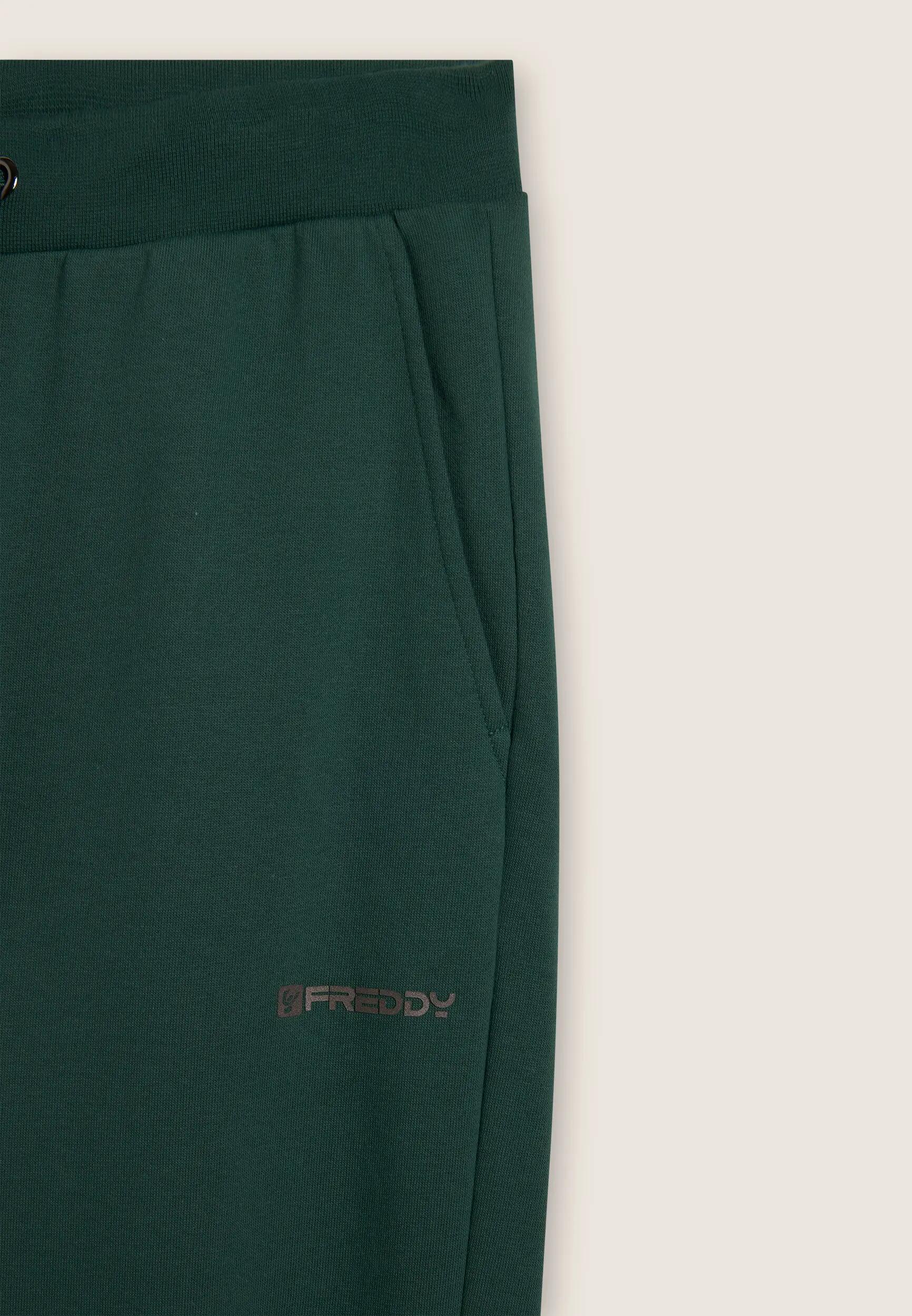Pantalon classique en molleton brossé avec bords côtelés aux chevilles 6/6