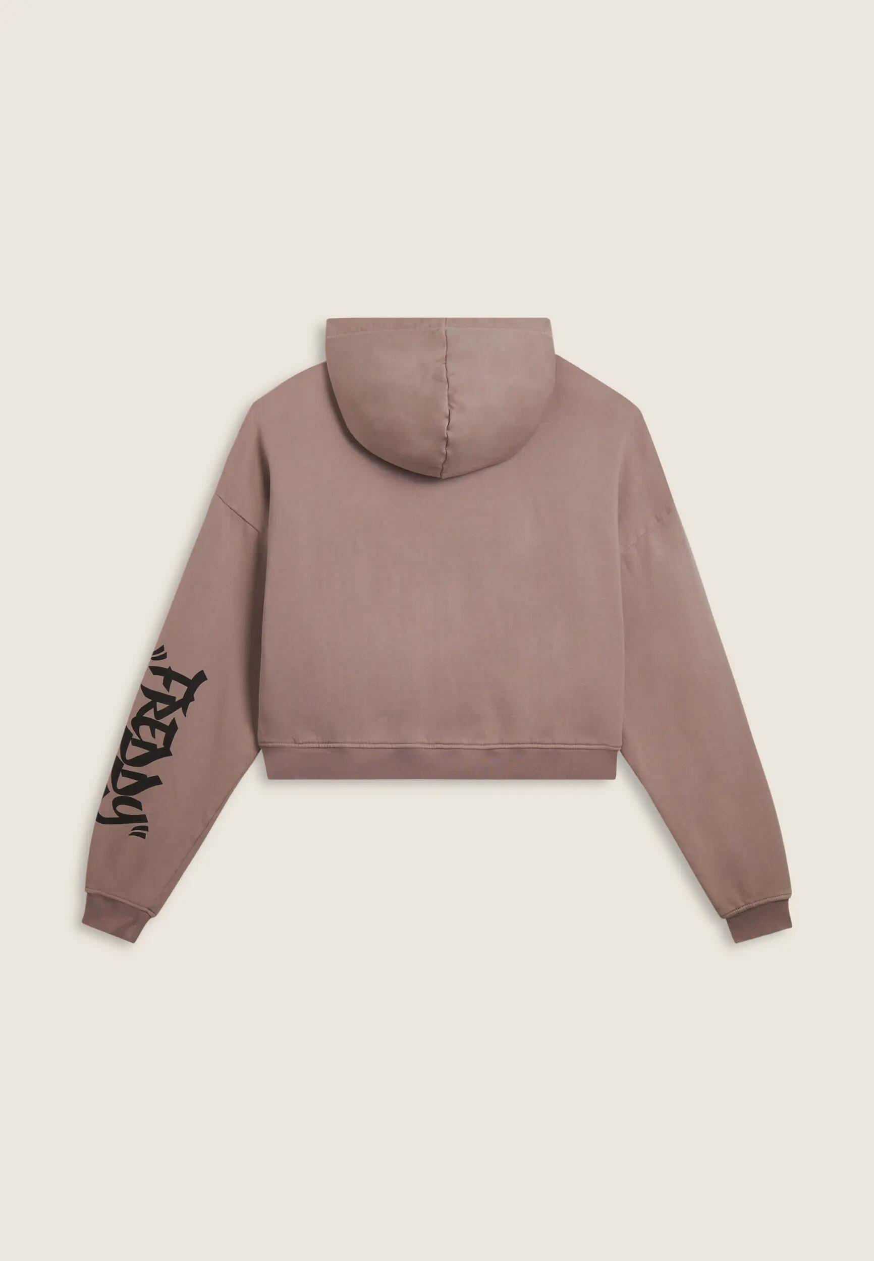 Sweat-shirt à capuche, coupe cropped et imprimé urbain 5/6