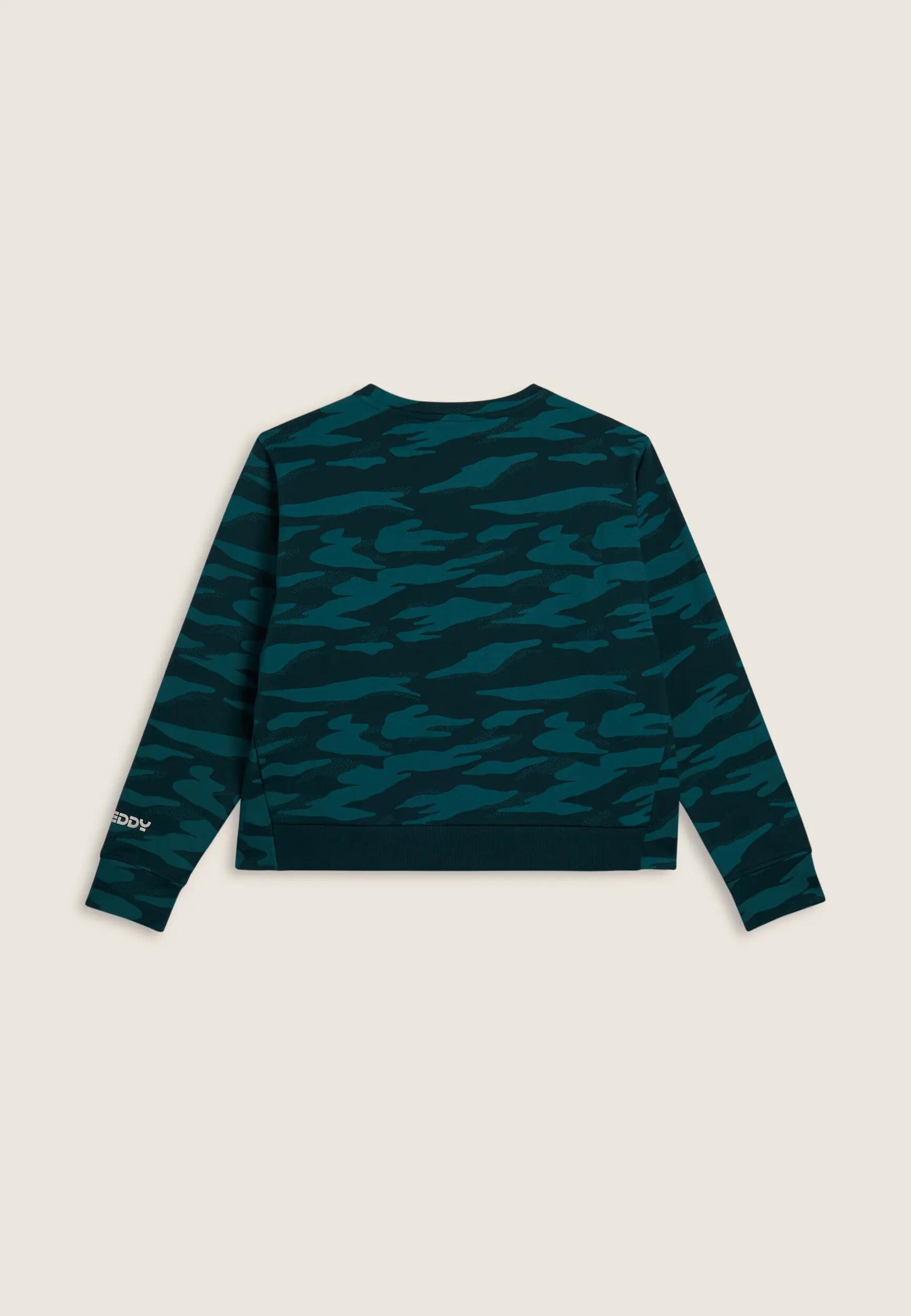 Sweat-shirt court avec logo perlé et imprimé camouflage 5/6