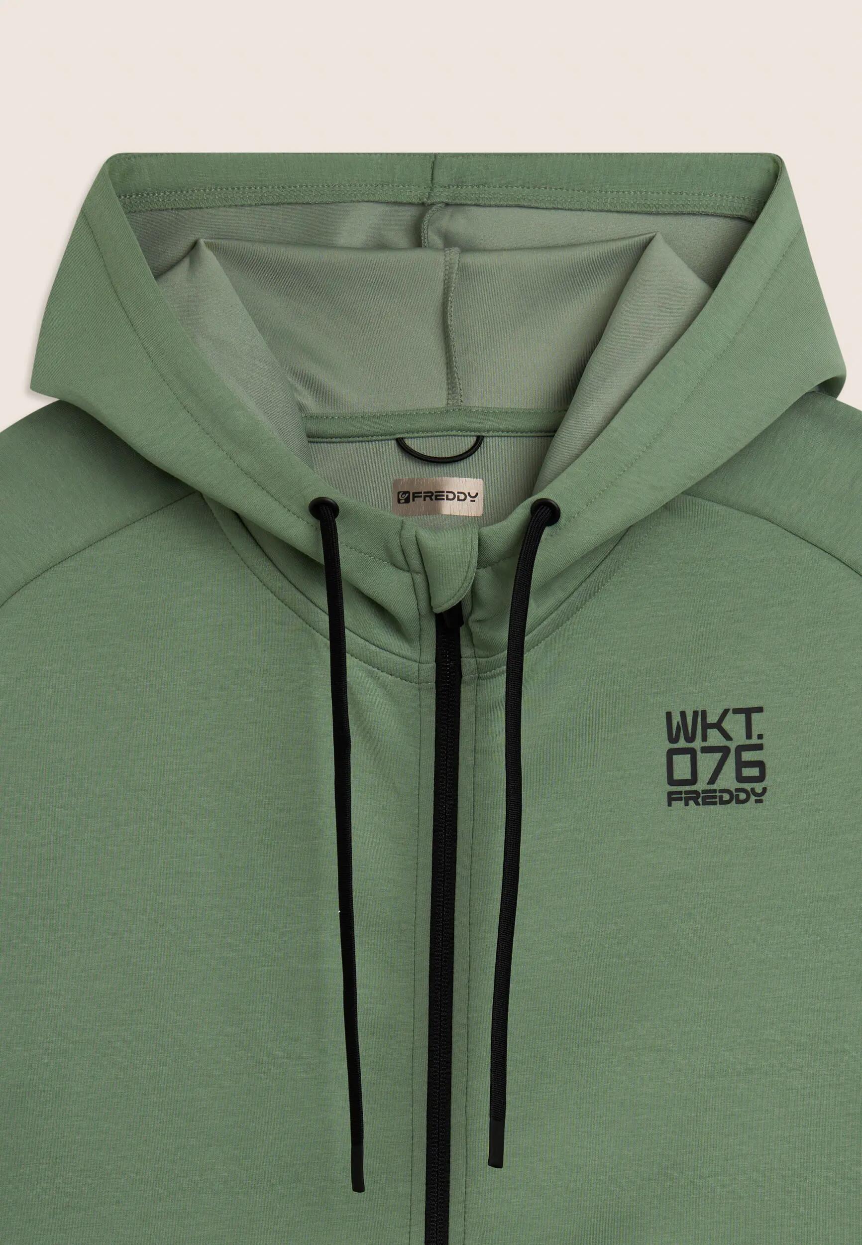 Sudadera con capucha y cremallera entera en tejido técnico 6/6