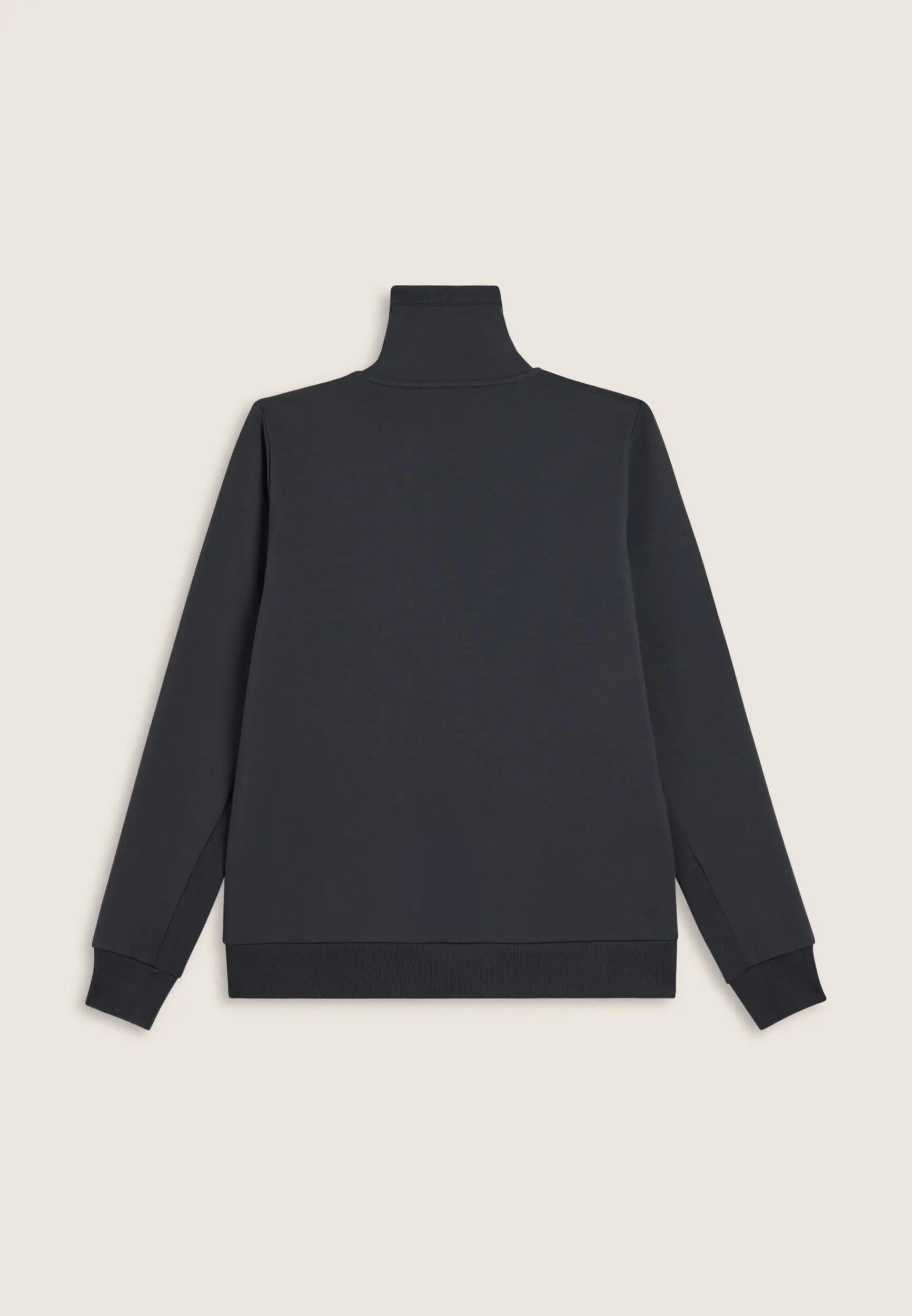Sudadera de cremallera completa, cuello alto e inserciones geométricas 5/6