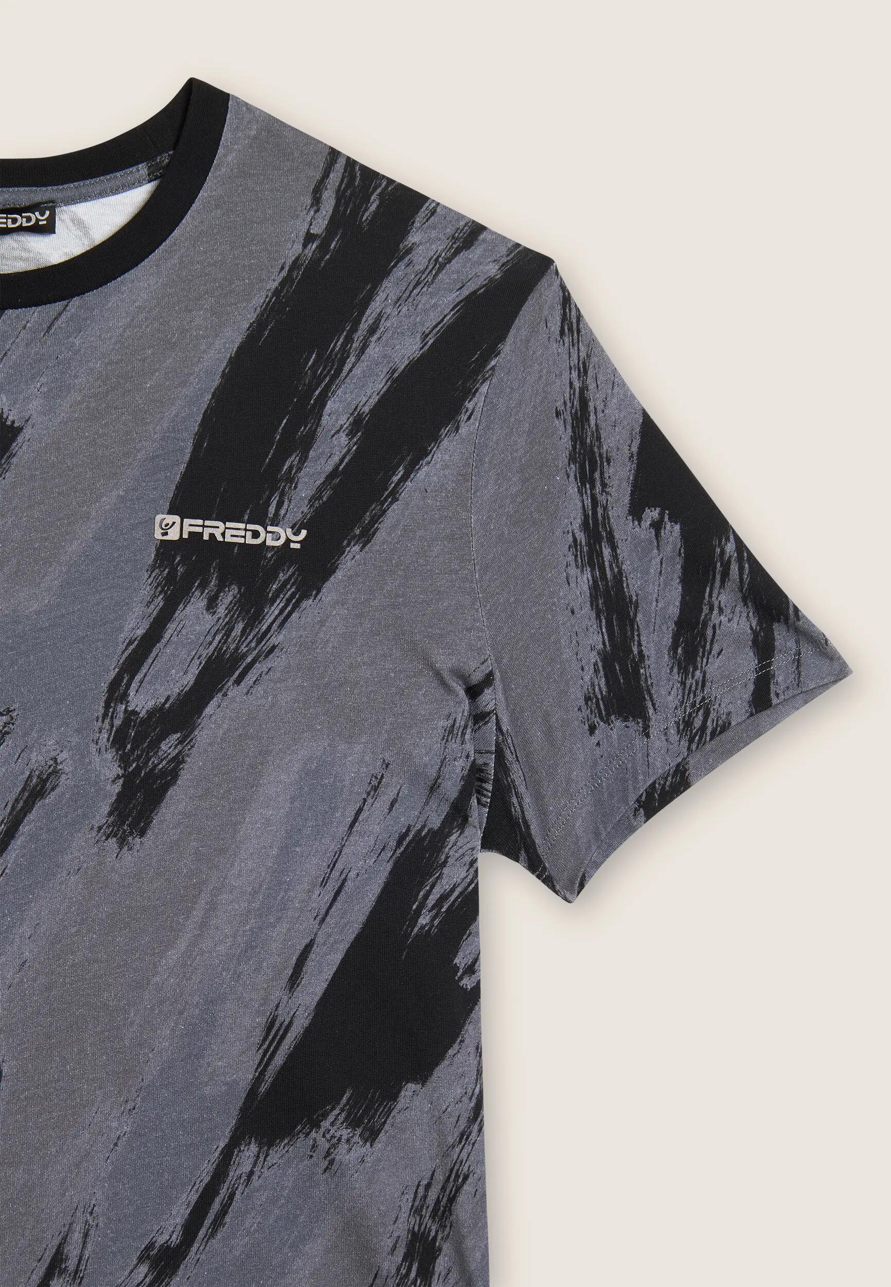 T-shirt imprimé avec effet « coup de pinceau » en coton 6/6