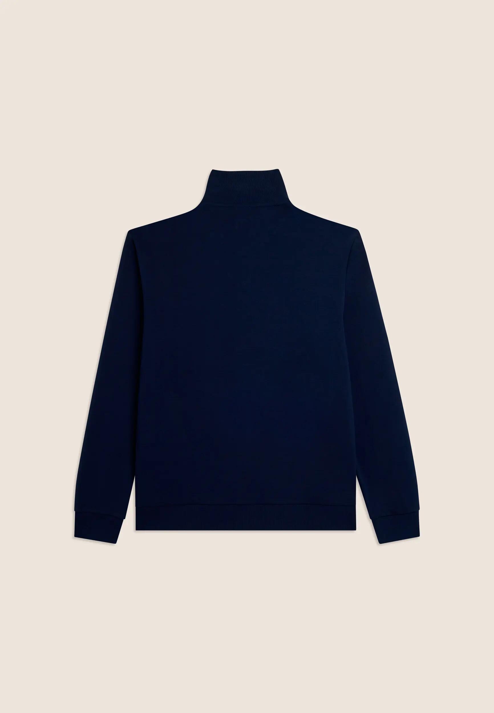 Felpa full zip con taschino e collo alto 6/7