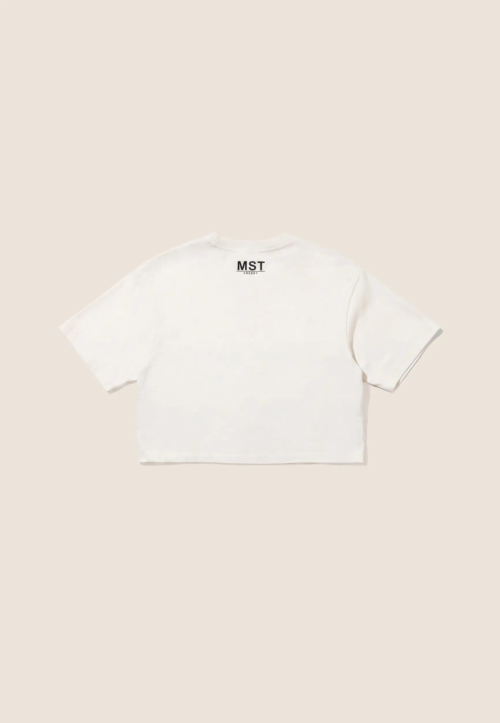Camiseta cropped confort fit para mujer con maxiestampado 5/6