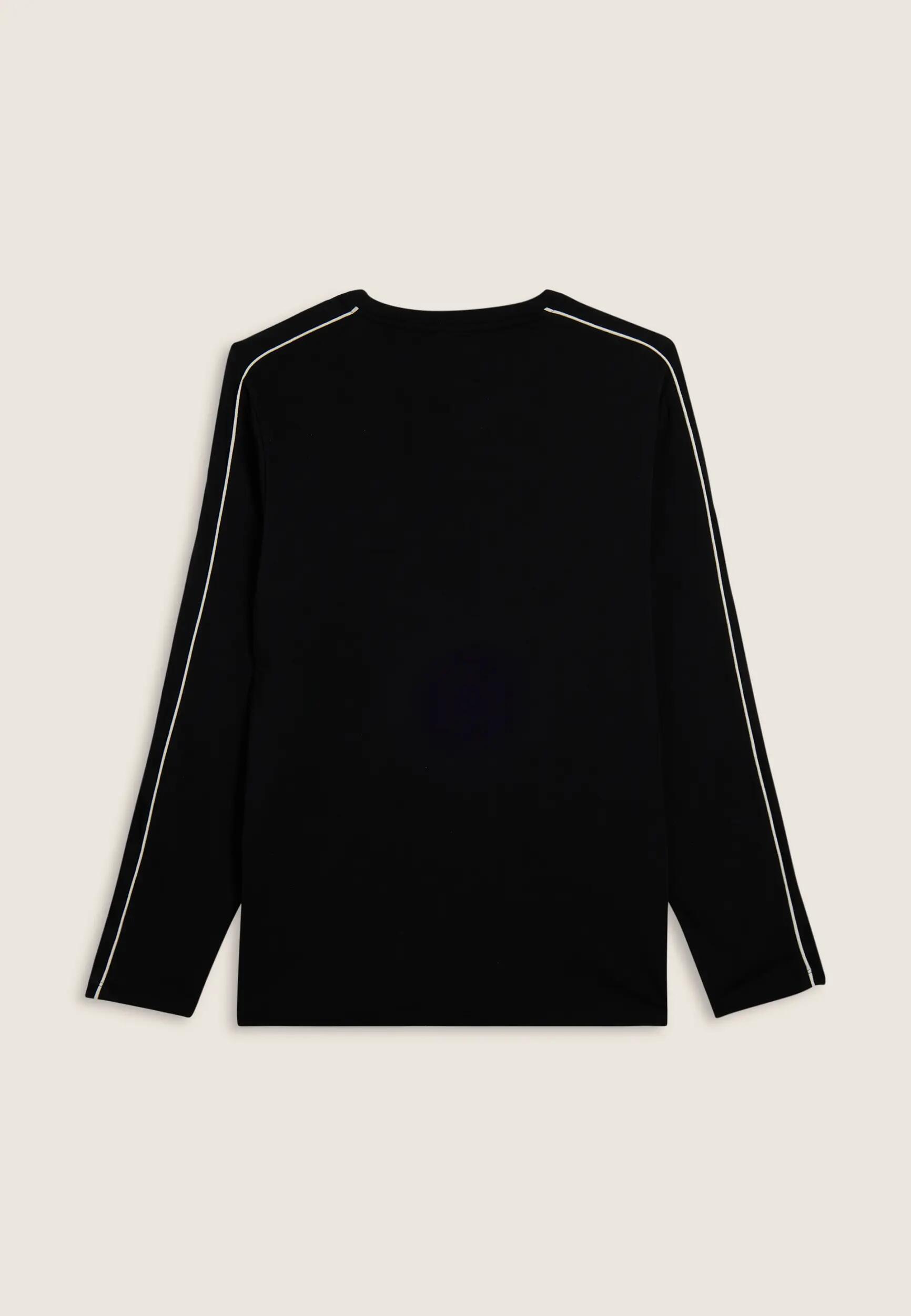 T-shirt manica lunga in jersey con cuciture a contrasto 5/6