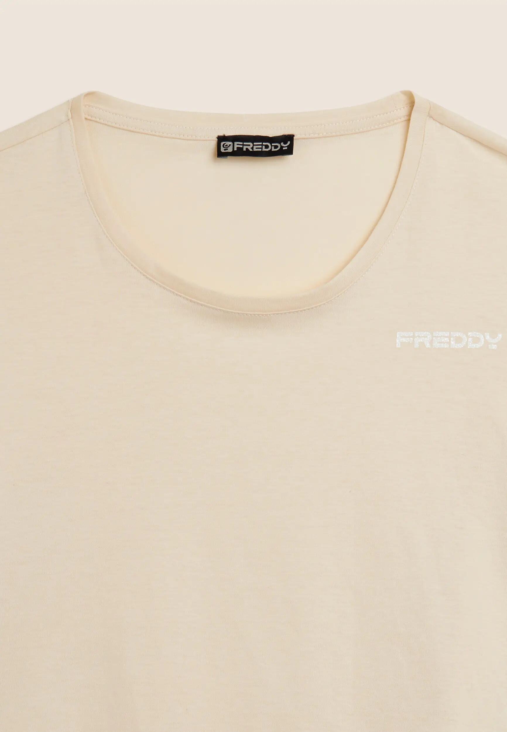 Cropped T-shirt met korte mouwen en klein FREDDY-logo 6/6