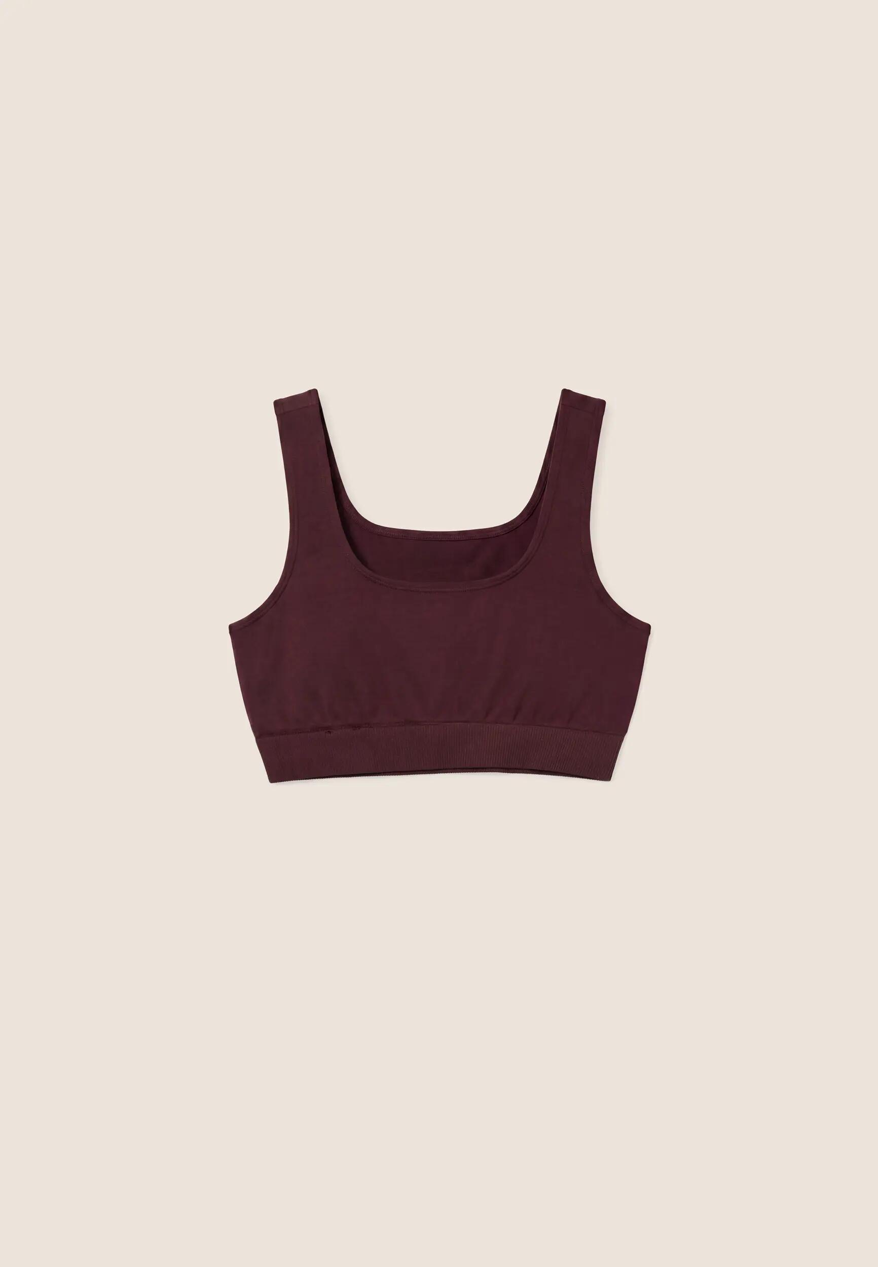 Brassière de sport sans coutures avec bande sous le buste côtelée 5/6