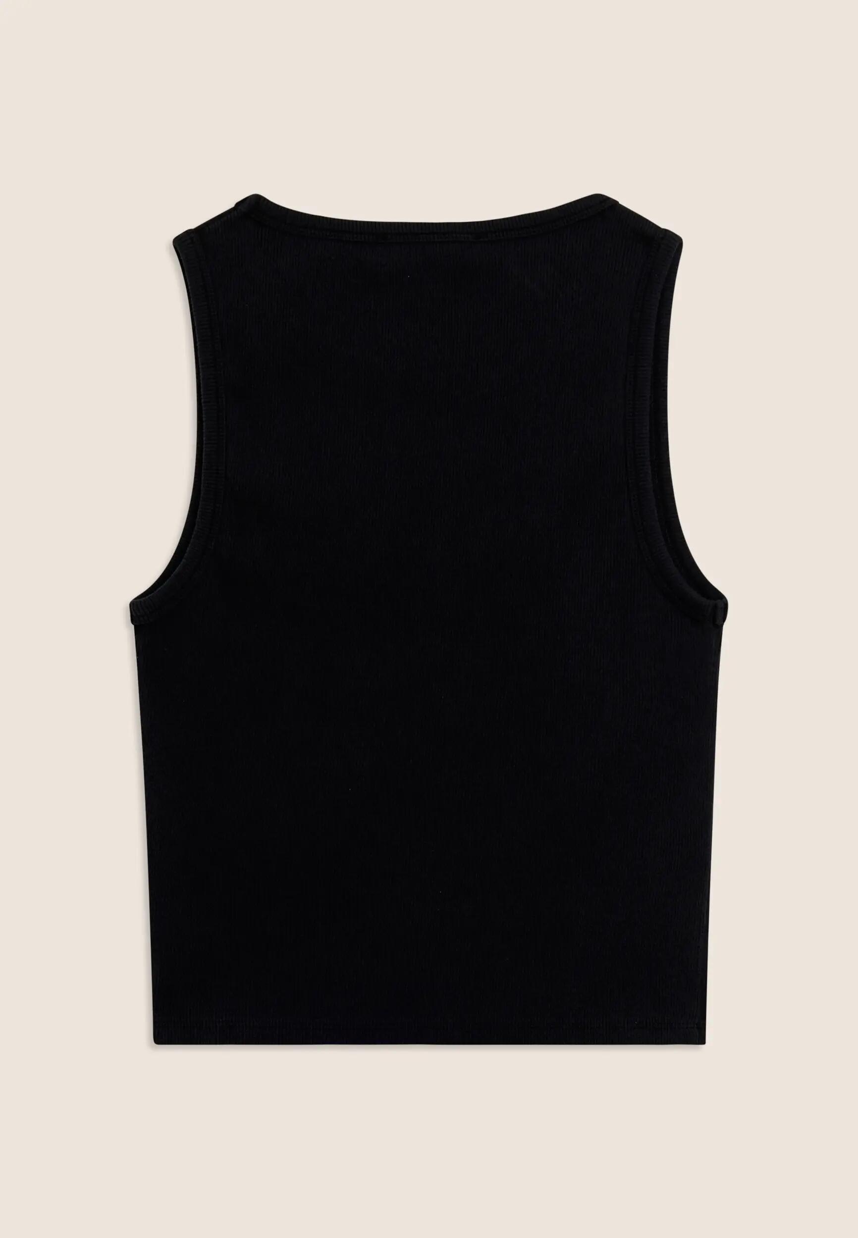 Camiseta sin mangas cropped con logotipo FREDDY bordado 5/6