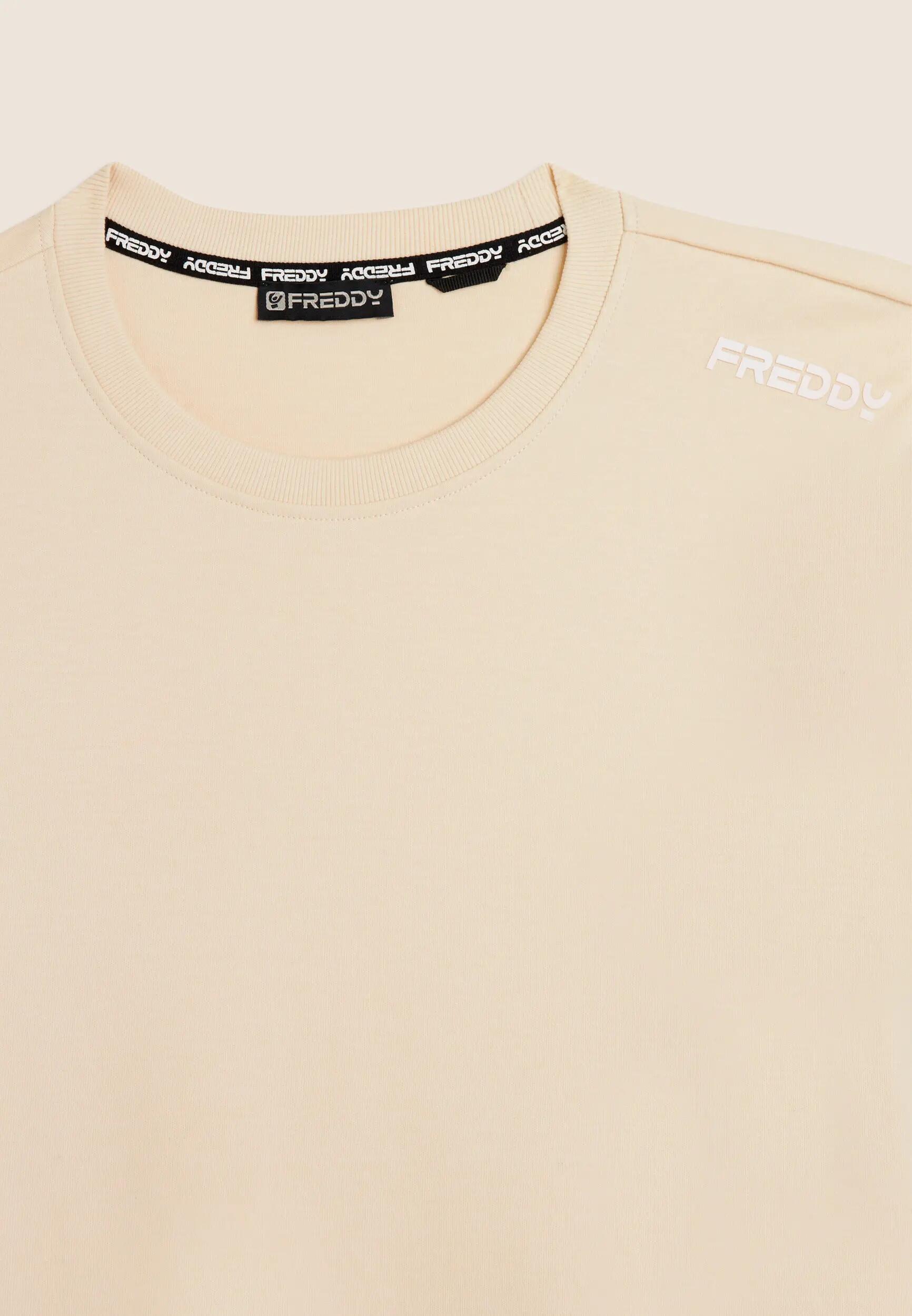 Sudadera de algodón con cuello redondo y logotipo en las mangas 5/5