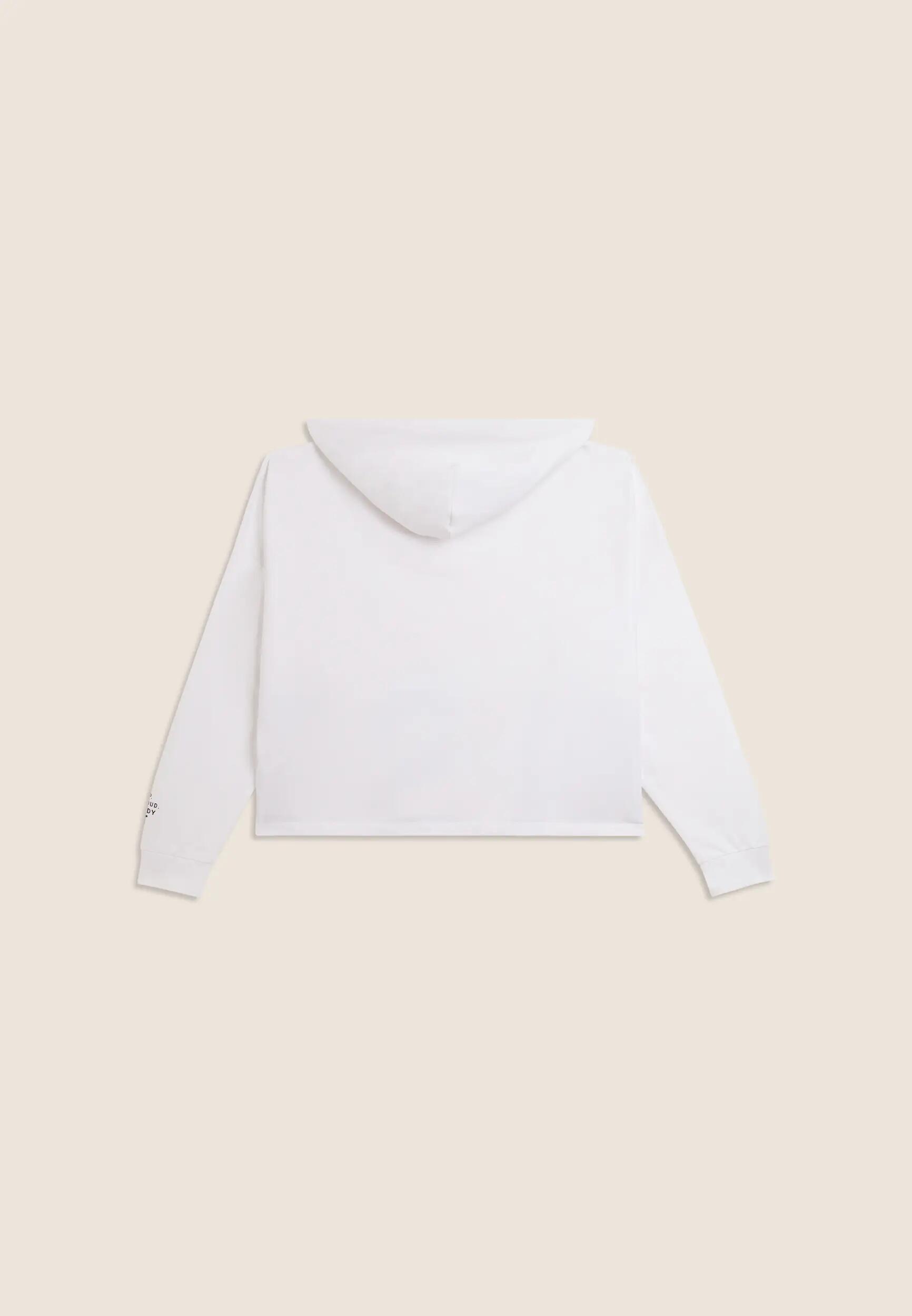 Felpa cappuccio cropped oversize con stampa MST 5/6