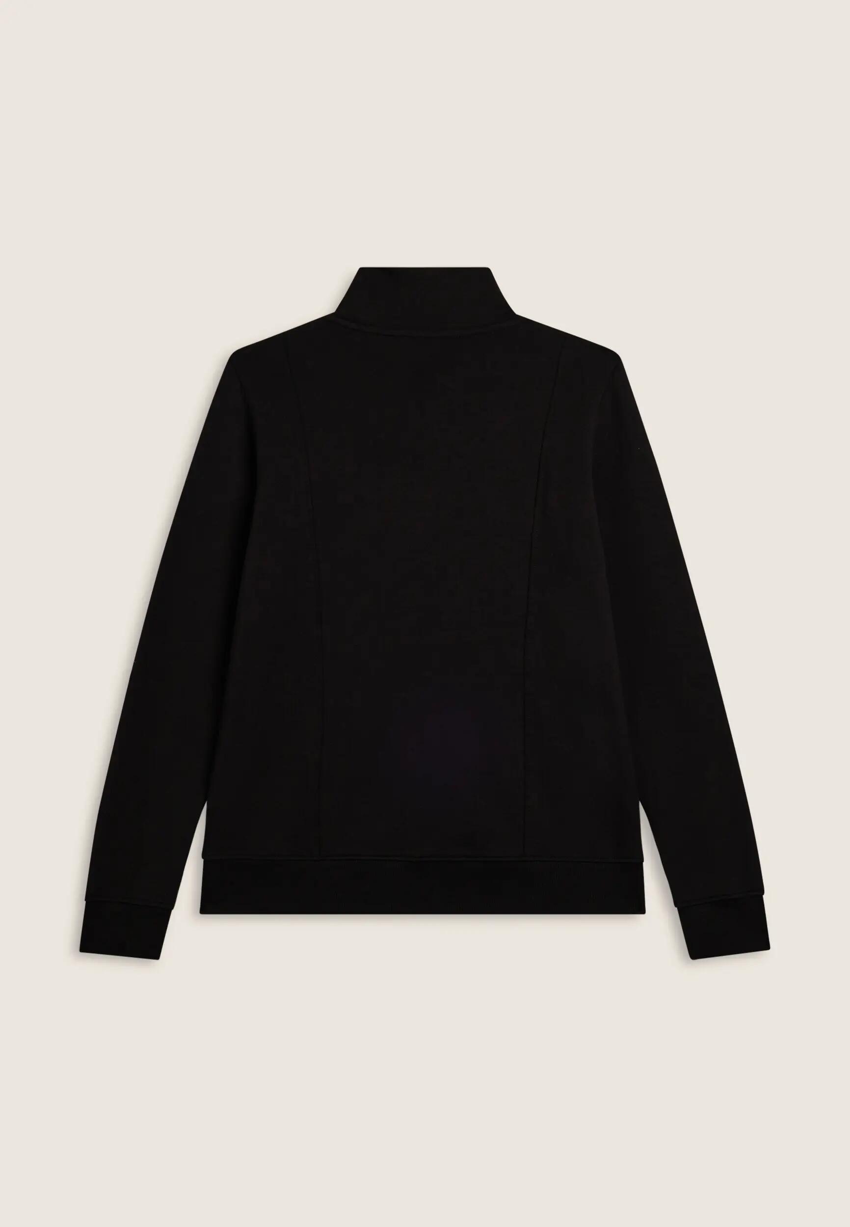 Felpa da donna zip e collo alto con logo minimal 5/6