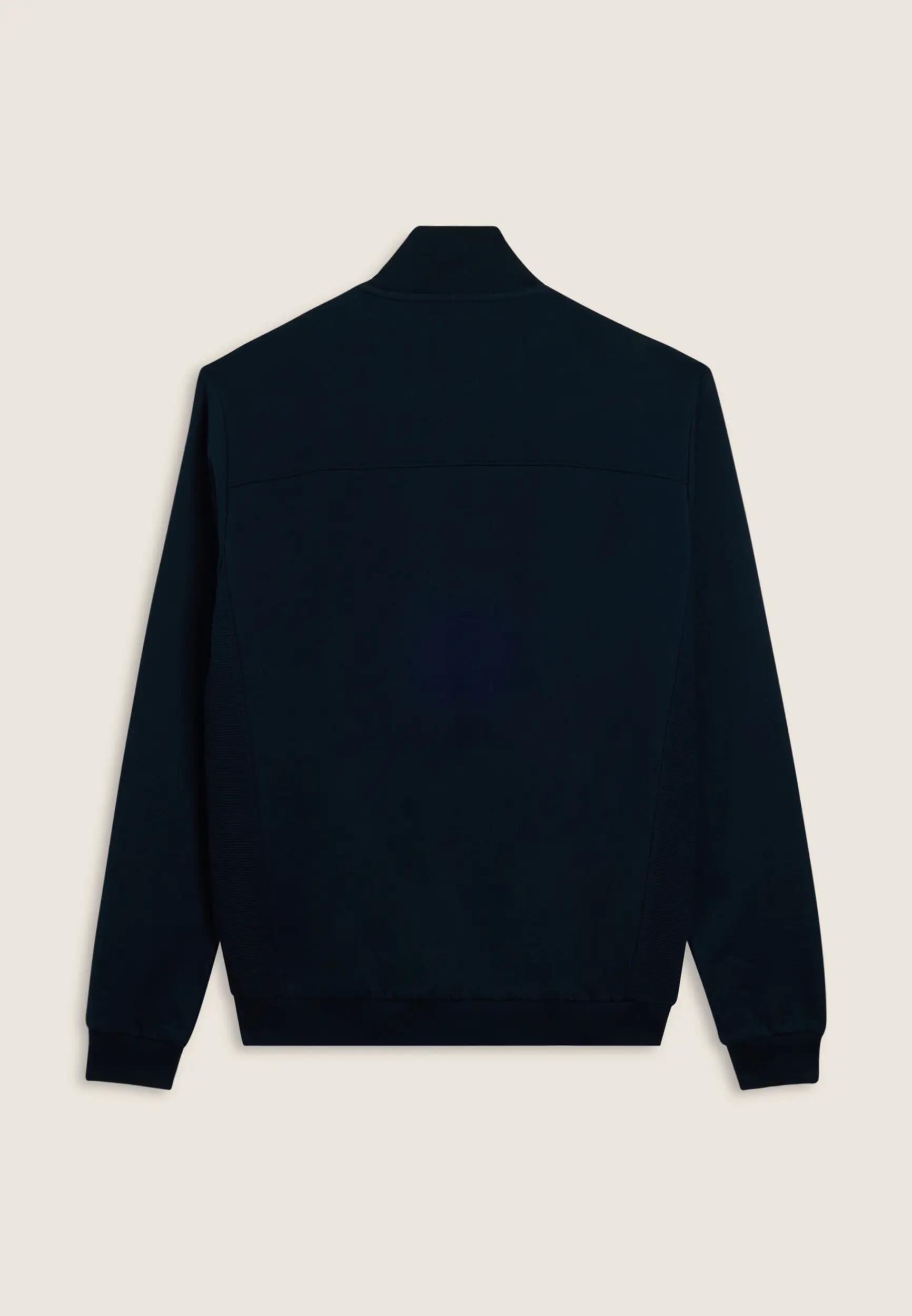 Sweatshirt met ritssluiting en geribde zij-inzetstukken 5/6