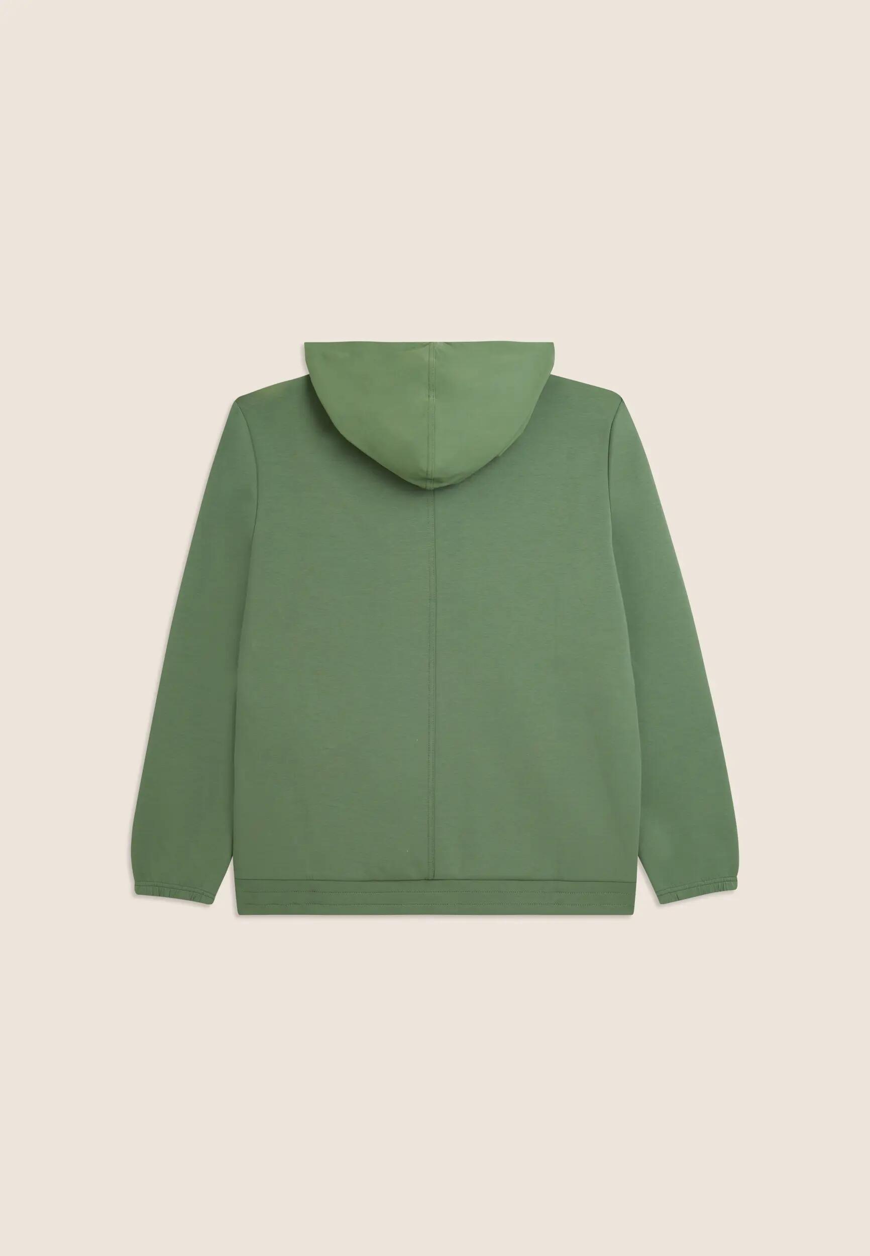 Sweat-shirt zippé à capuche avec inserts en nylon ripstop 5/6