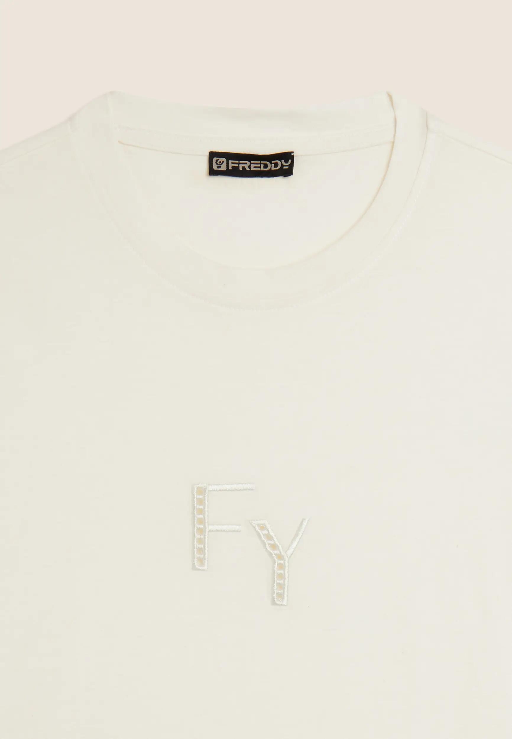 T-shirt à col ras du cou avec broderie du logo perforé 6/6