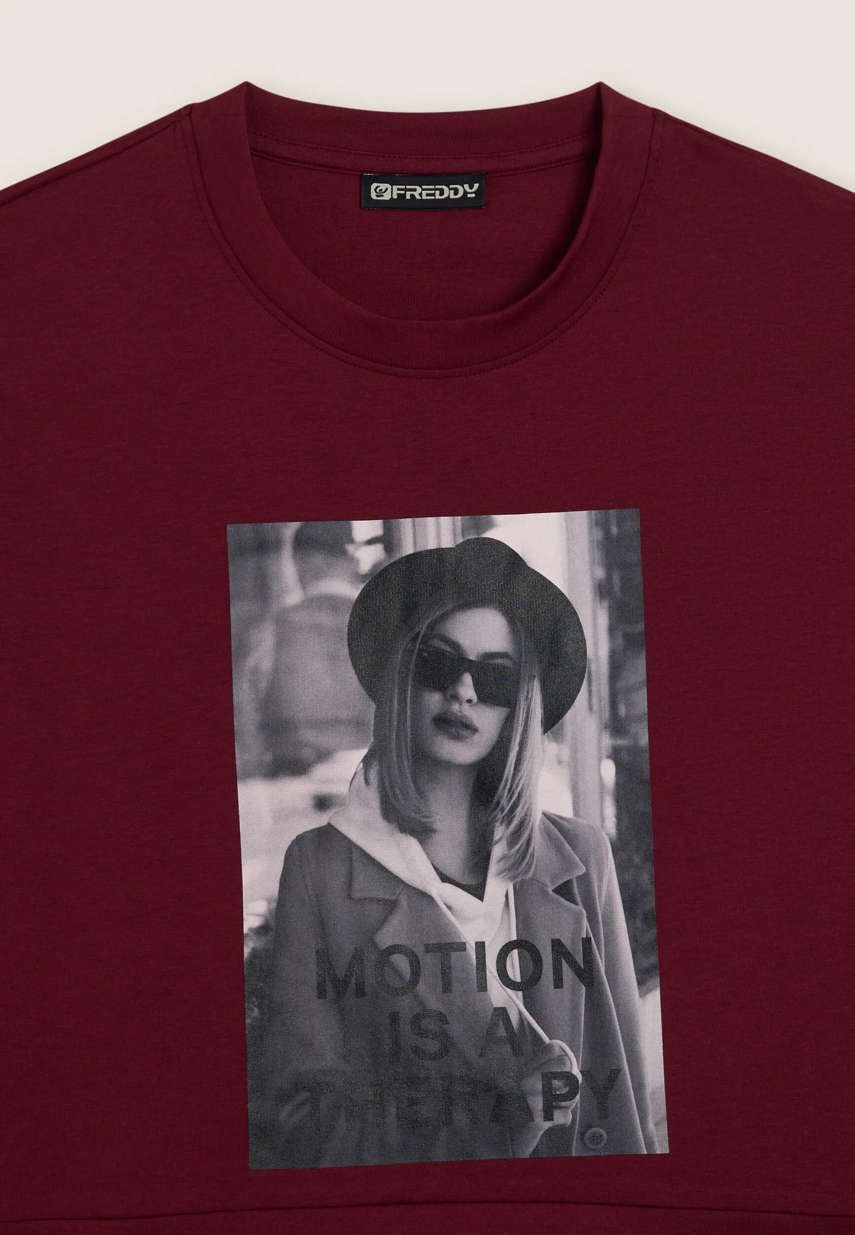 Sudadera para mujer de cuello redondo con estampado fotográfico 6/6