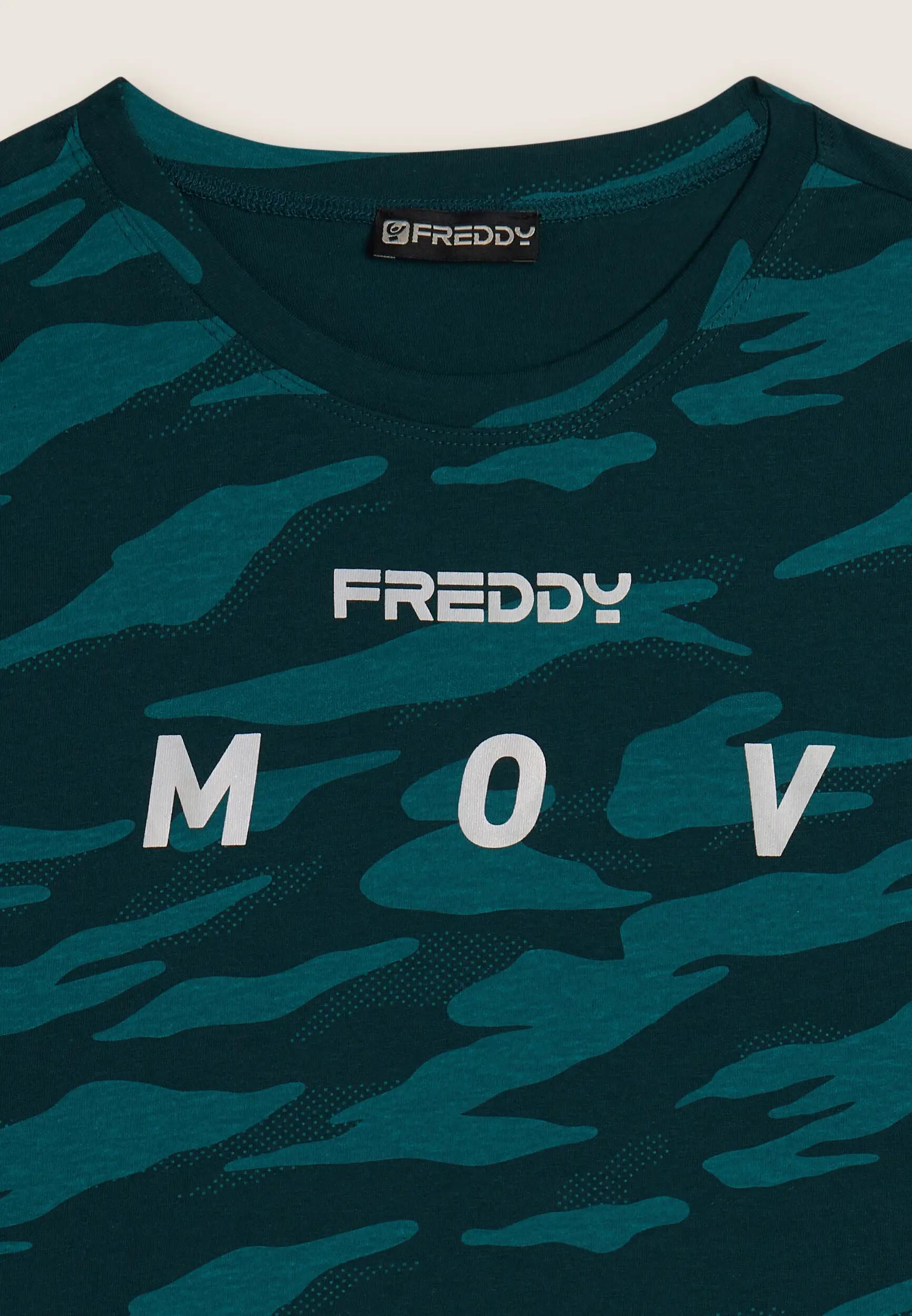 T-shirt imprimé camouflage avec manches à ailettes 6/6